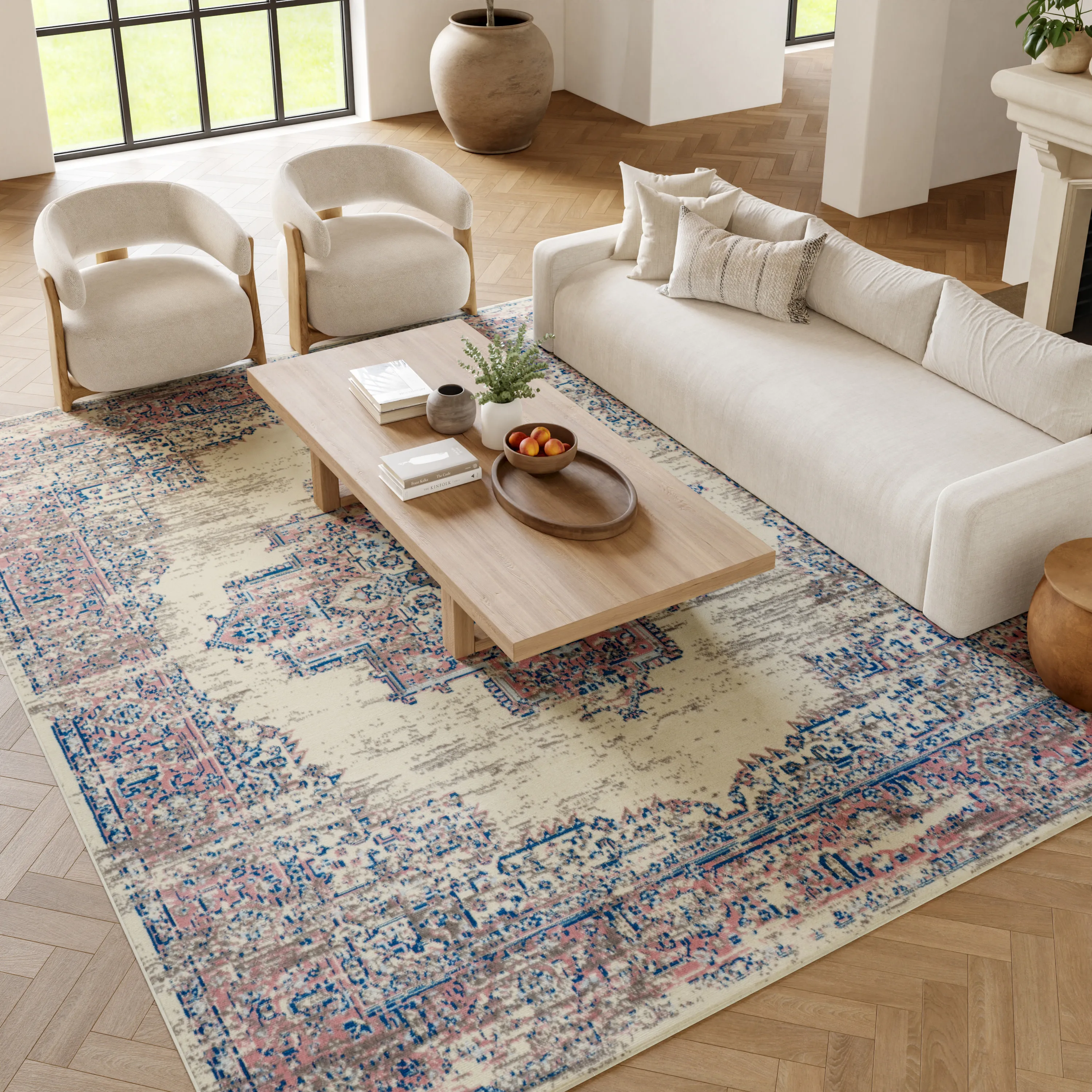 Kids Highmark Pink 7'10 x 9'10 Medallion Rug - Thumbnail - Image 4