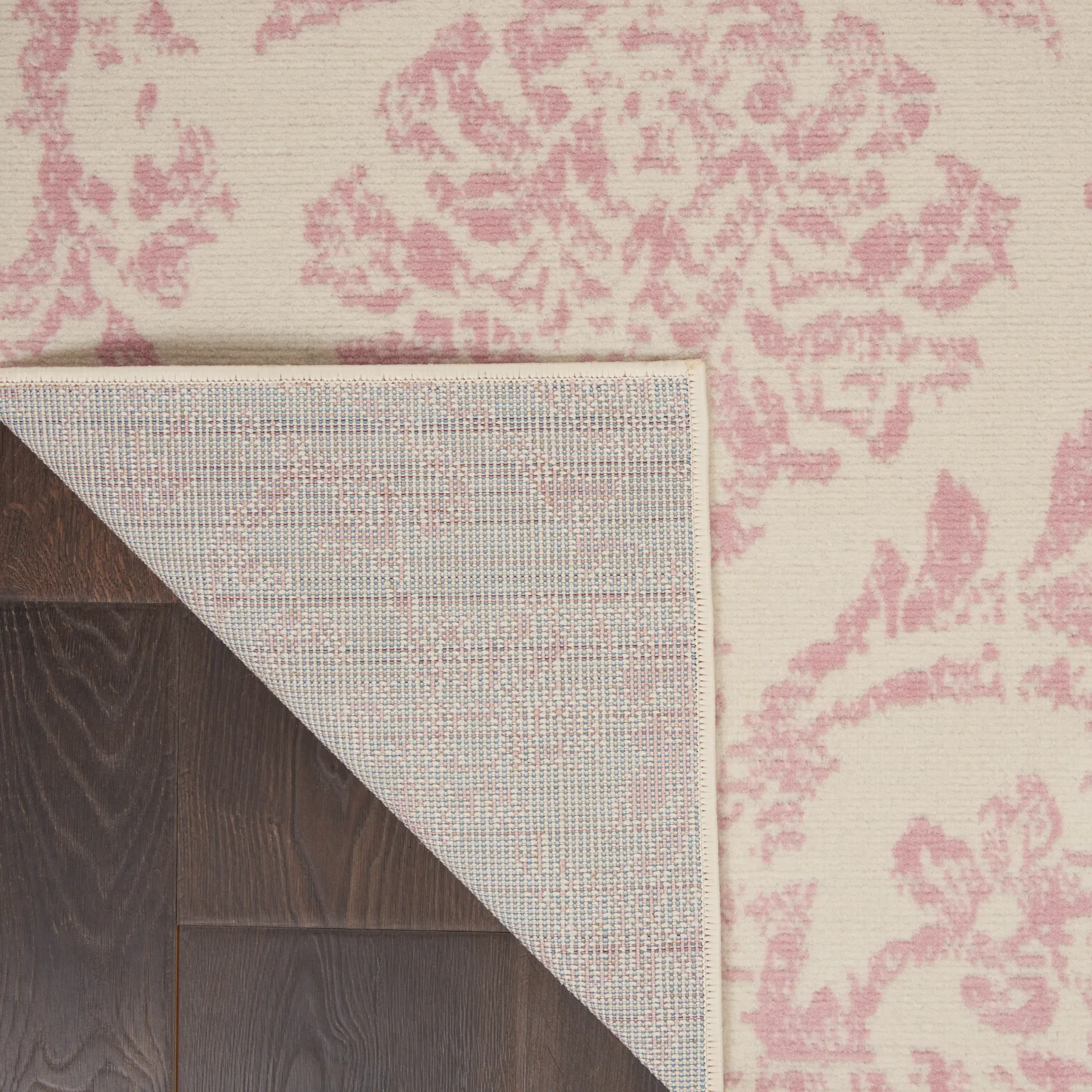 Kids Rosmere Pink 5'3 X 7'3 Damask Rug - Image 8