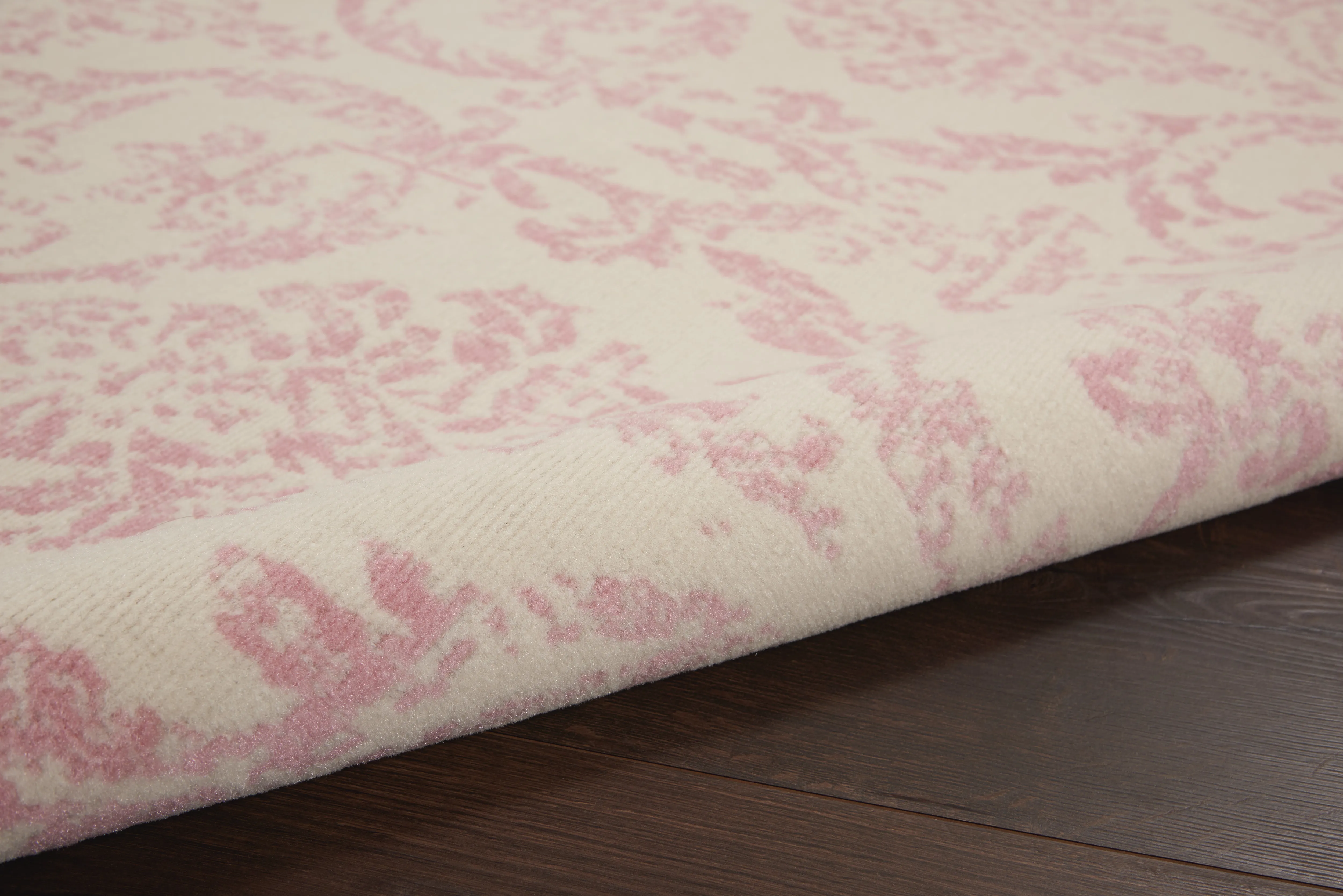 Kids Rosmere Pink 5'3 X 7'3 Damask Rug - Image 9