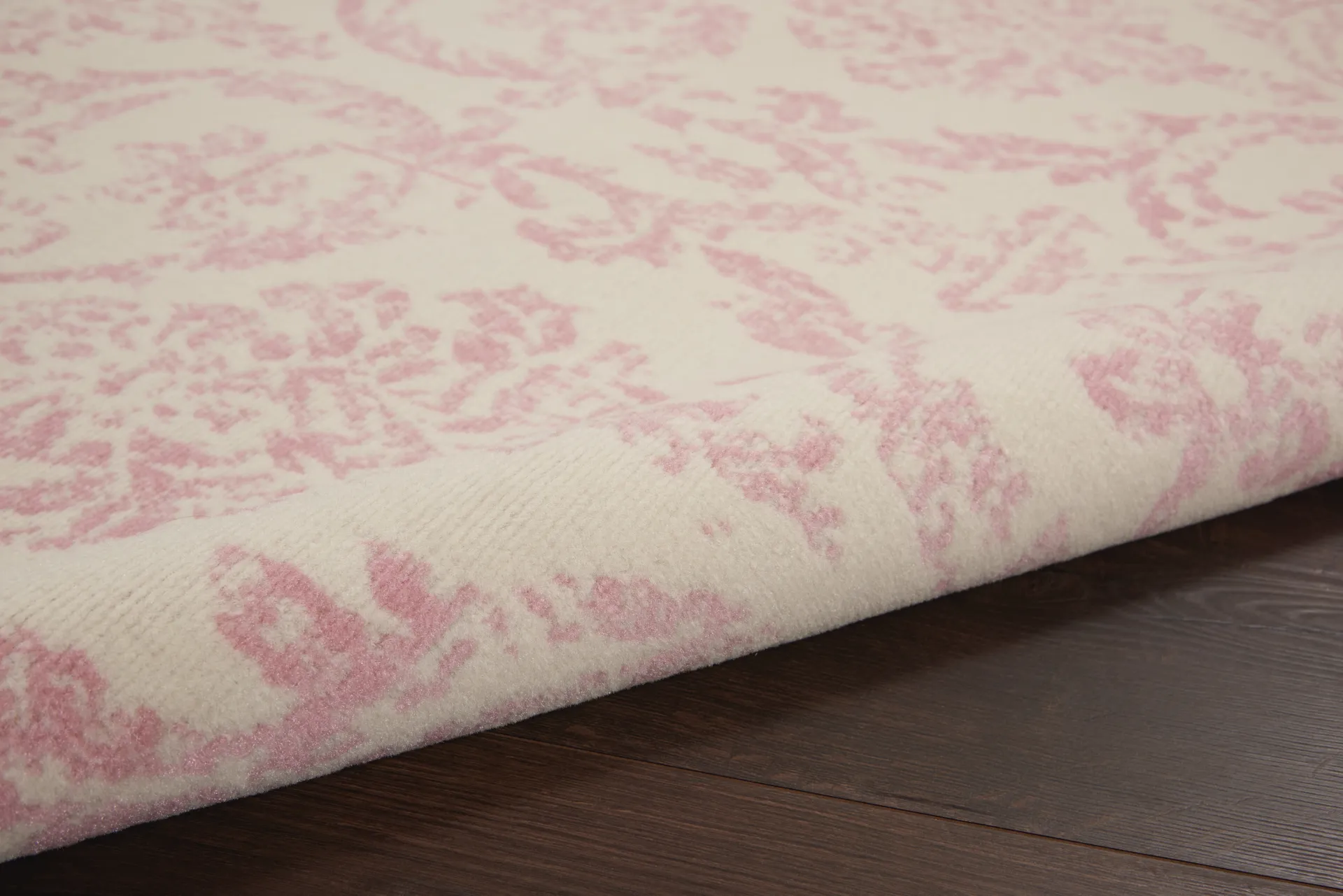 Kids Rosmere Pink 5'3 X 7'3 Damask Rug - Image 9