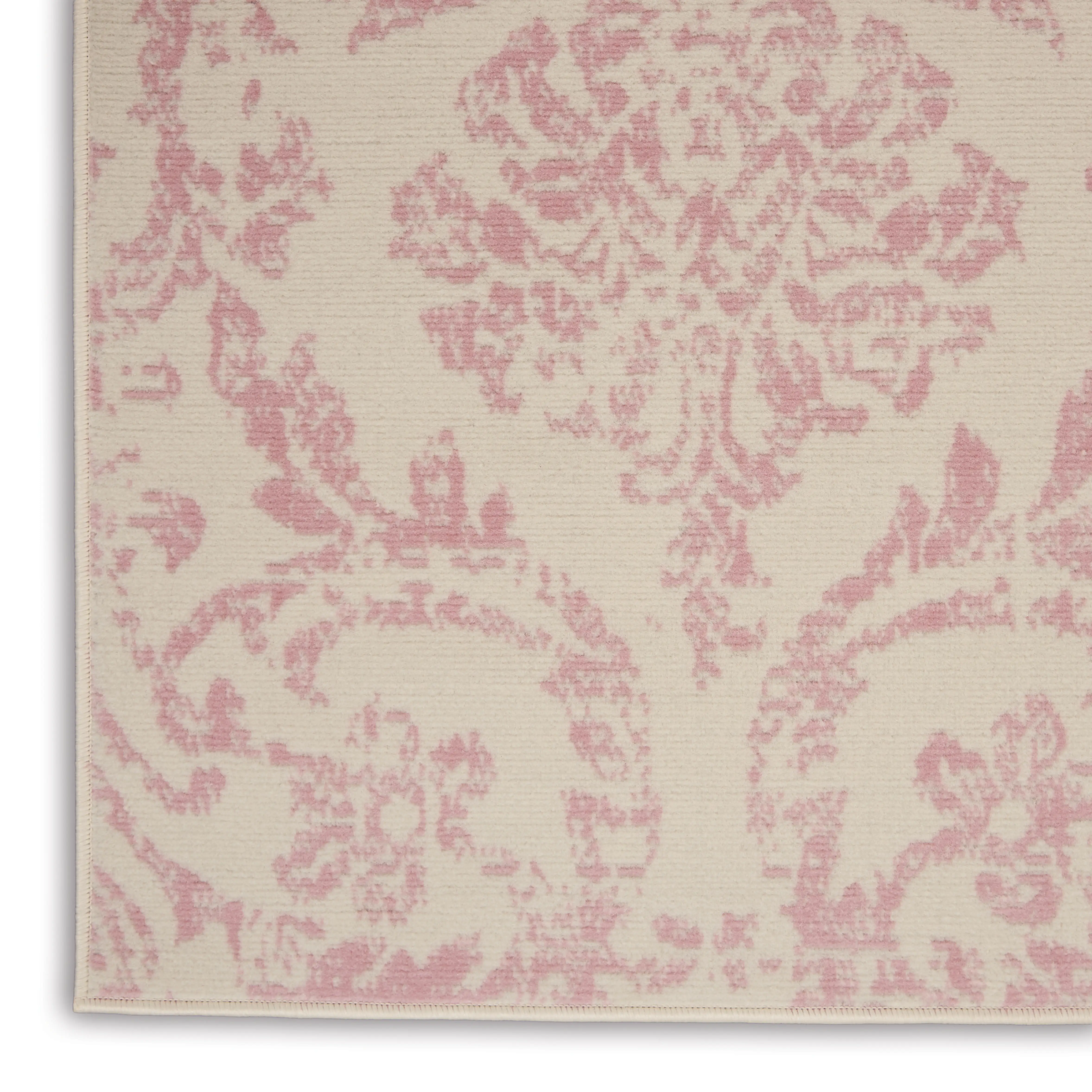 Kids Rosmere Pink 5'3 X 7'3 Damask Rug - Image 10