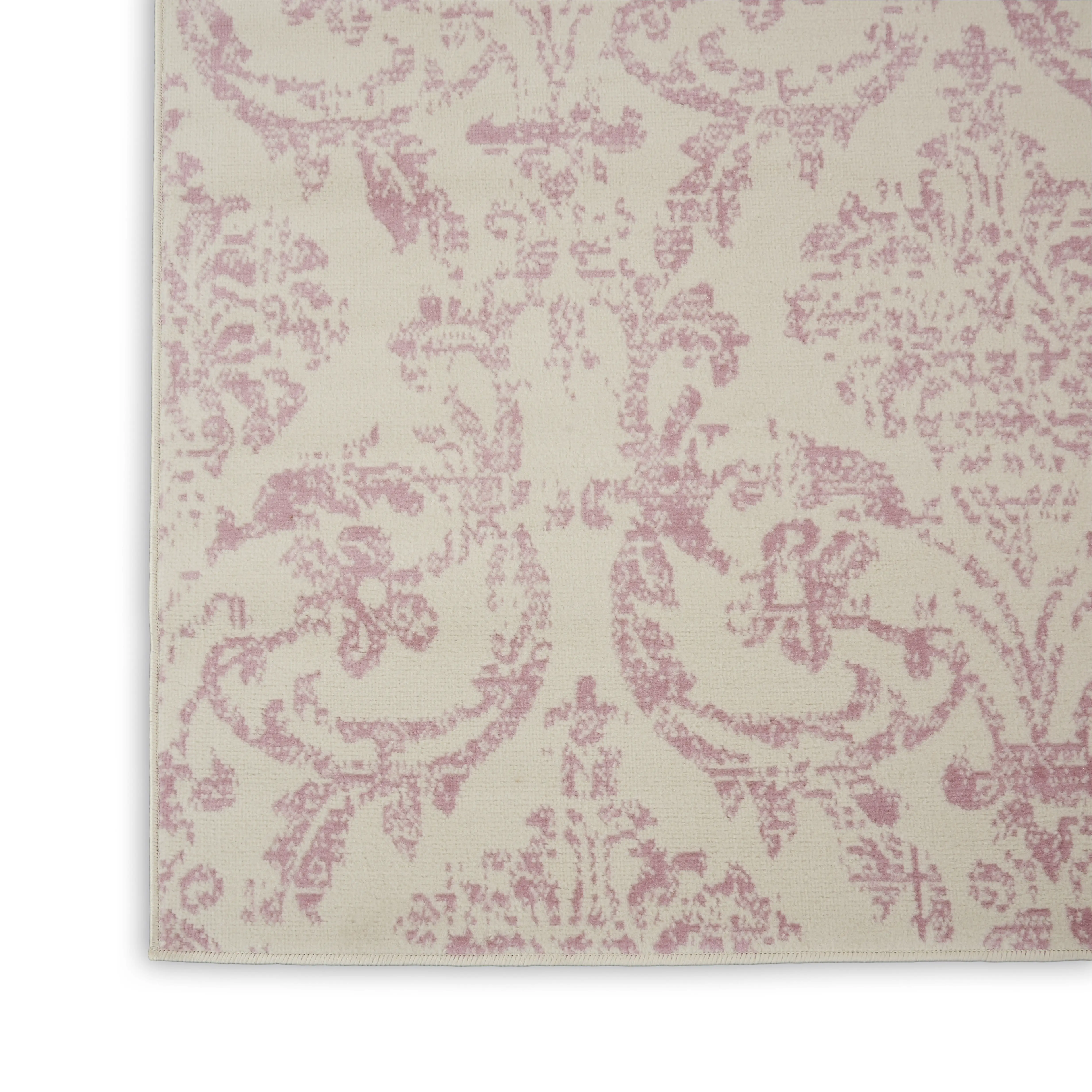 Kids Rosmere Pink 7'10 X 9'10 Damask Rug - Thumbnail - Image 11