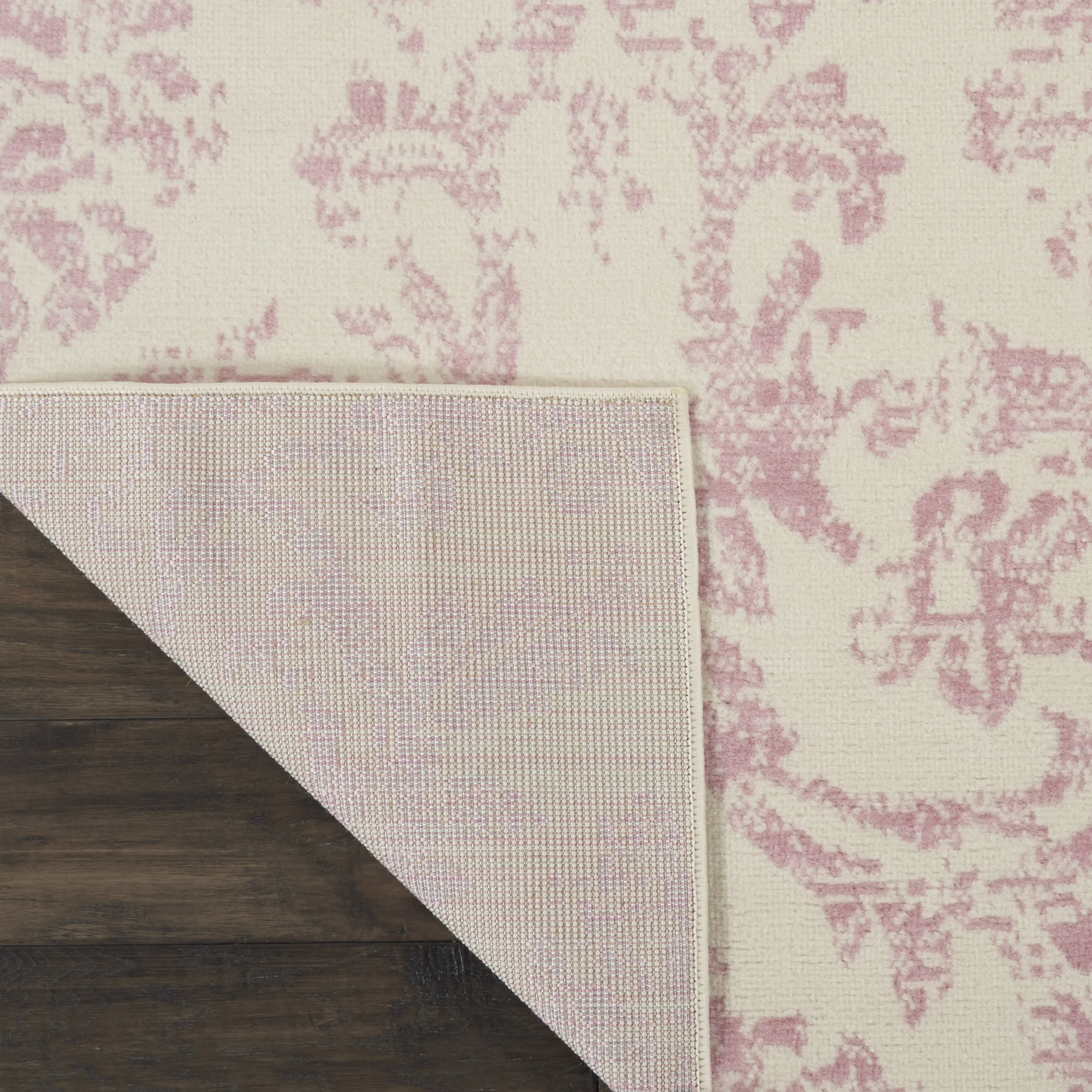 Kids Rosmere Pink 7'10 X 9'10 Damask Rug - Thumbnail - Image 12