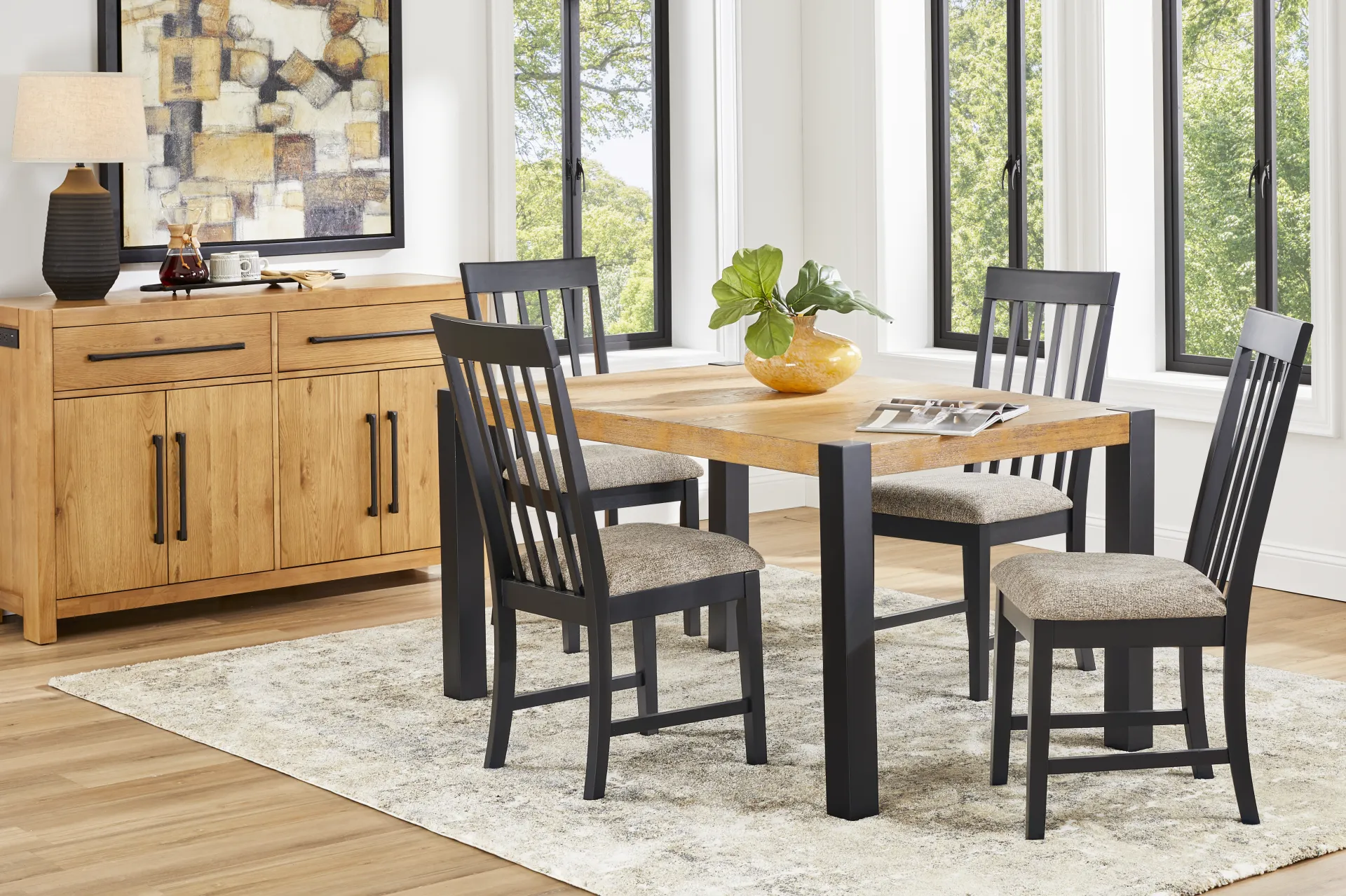 Senatte Black Side Chair - Image 2