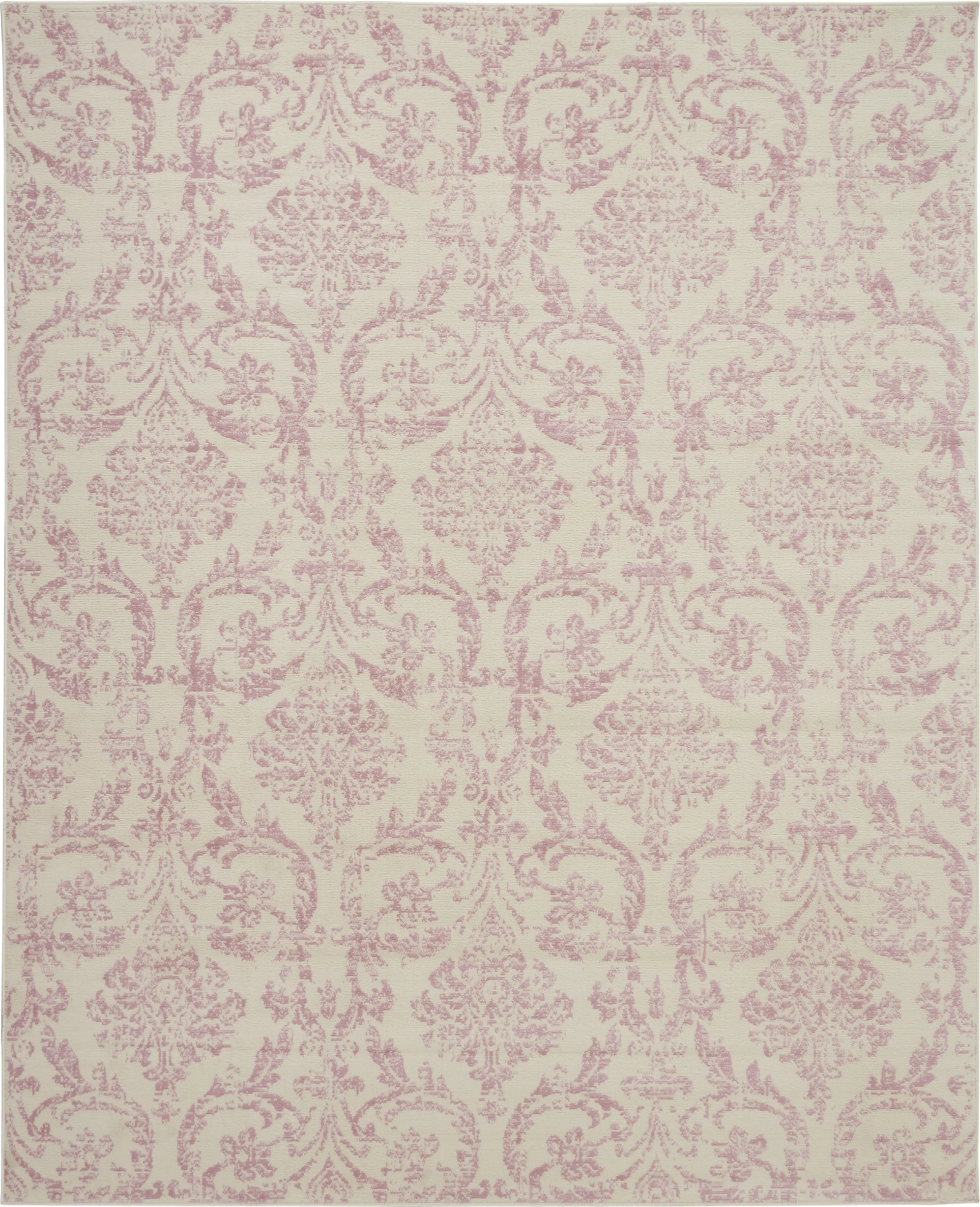 Kids Rosmere Pink 7'10 X 9'10 Damask Rug - Thumbnail - Image 1