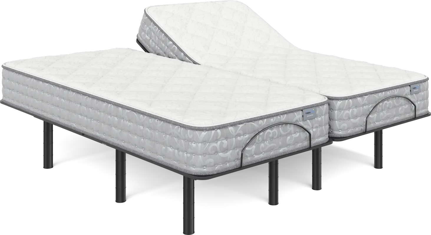 Therapedic Branston Split King Mattress with Head Up Only Base