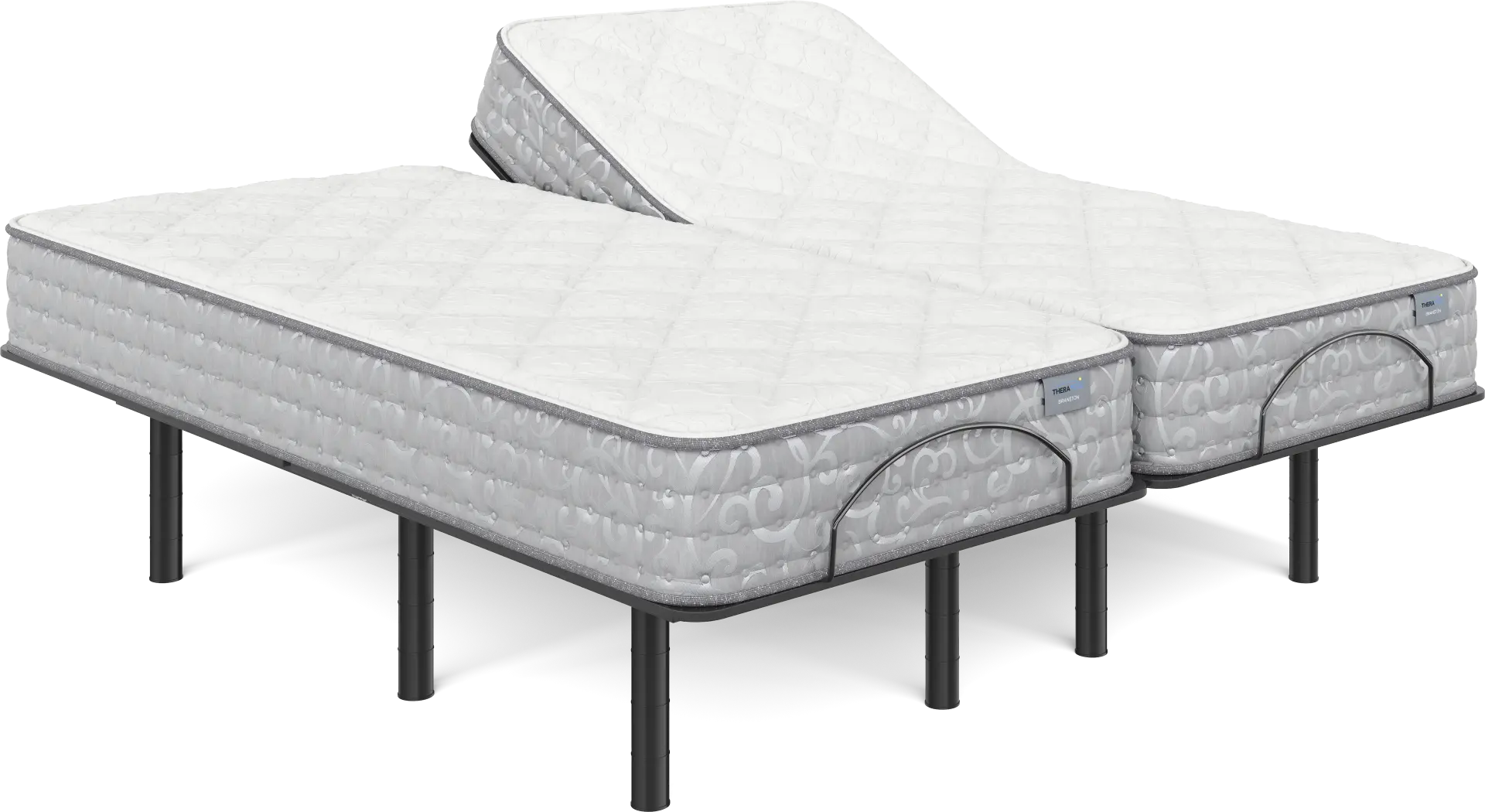 Therapedic Branston Split King Mattress with Head Up Only Base