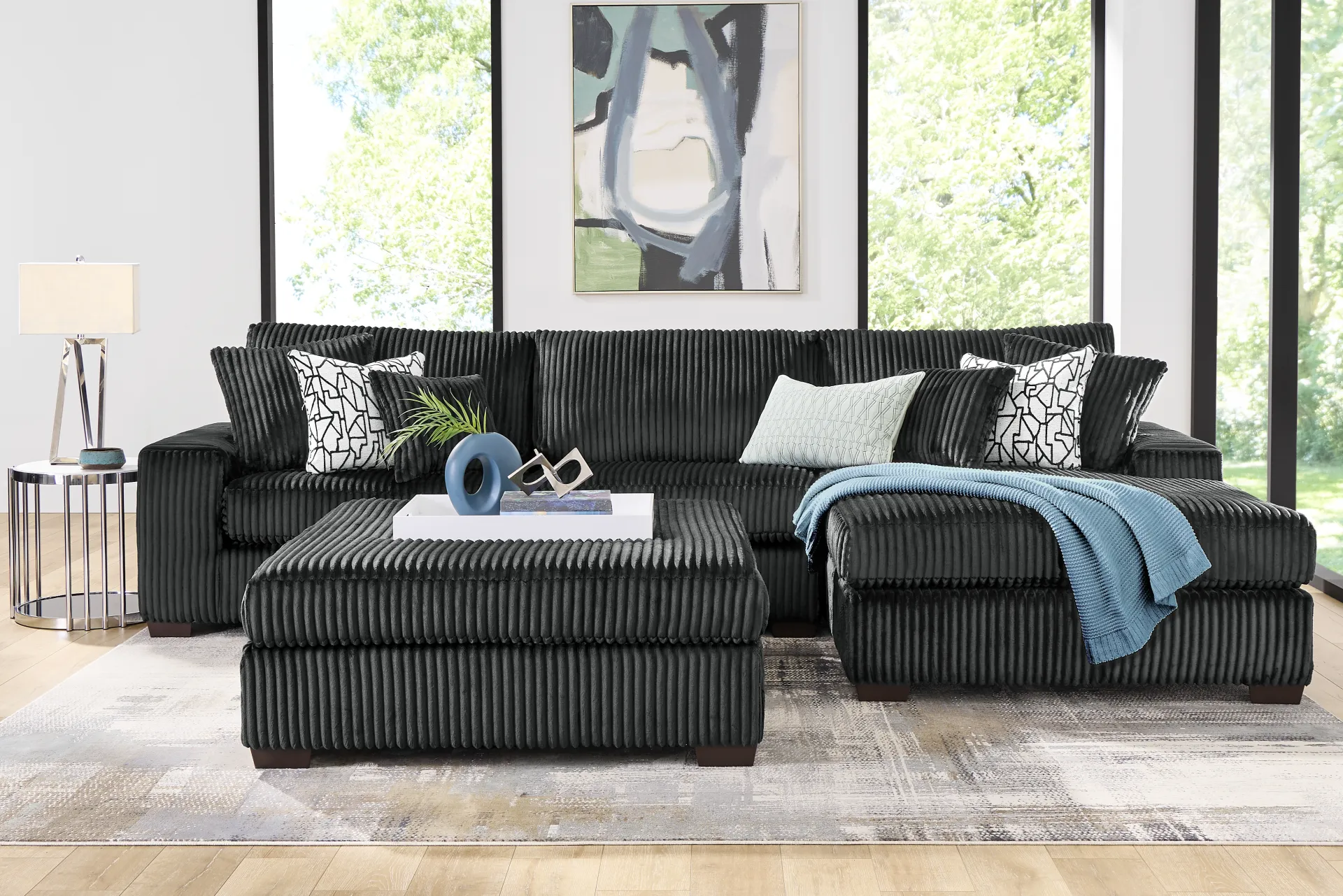 Lexford Park Black 3 Pc Sectional - Image 1