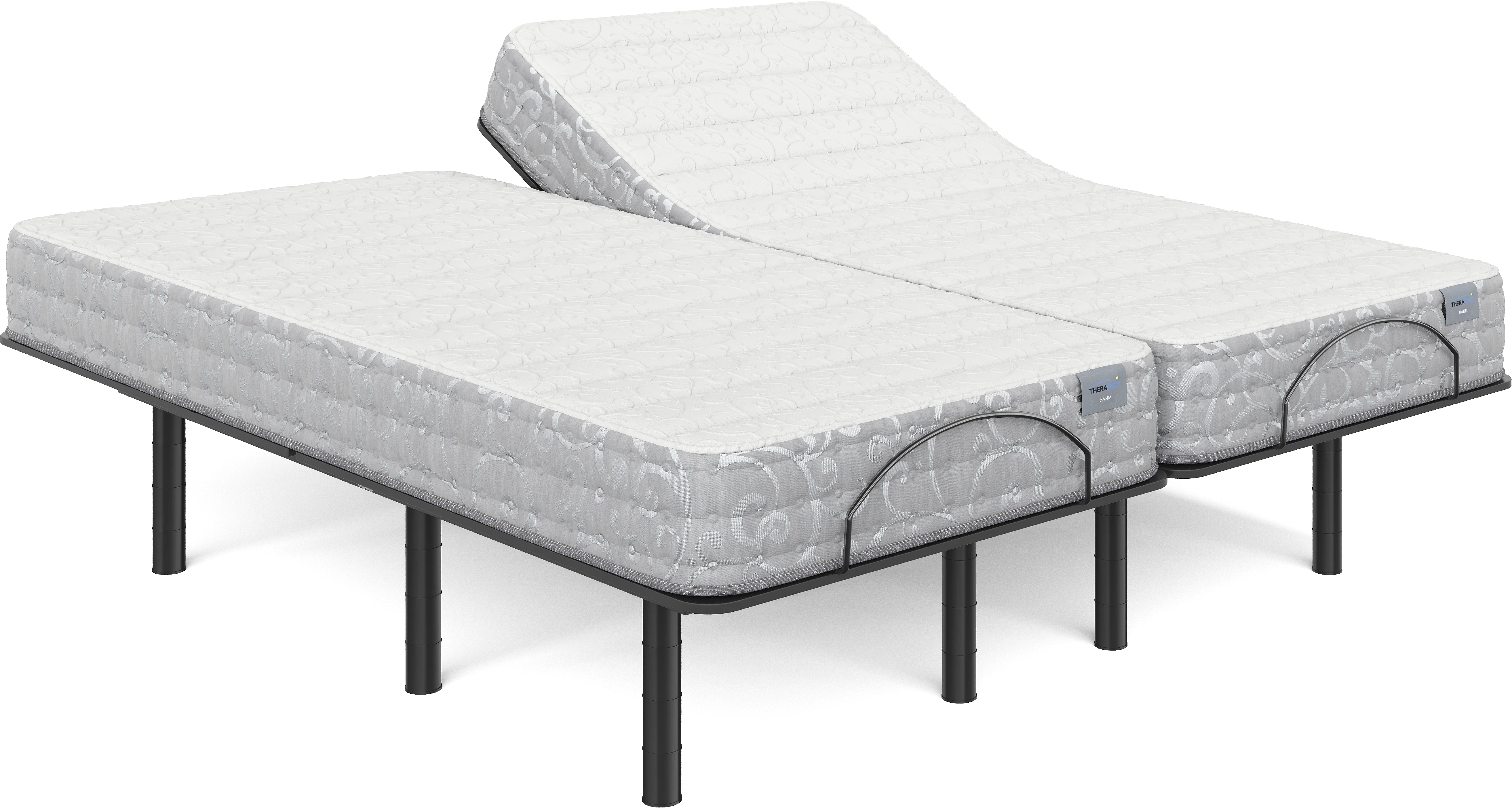 Therapedic Bahia Split King Mattress Set with Head Up Only Base - Thumbnail - Image 1