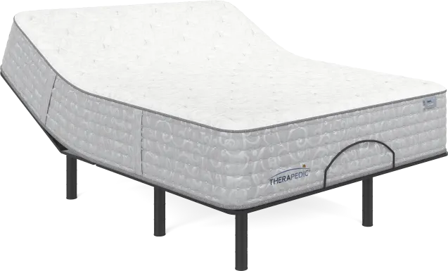 Therapedic Glassboro Queen Mattress with Head Up Only Base