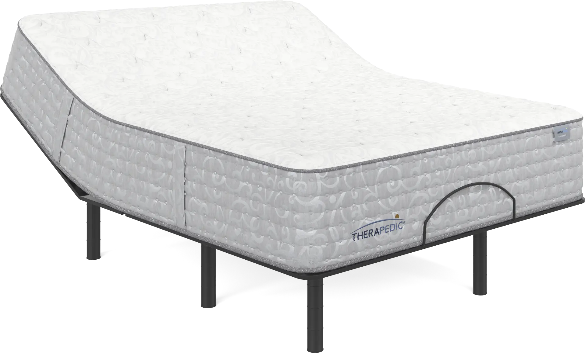 Therapedic Glassboro Queen Mattress with Head Up Only Base