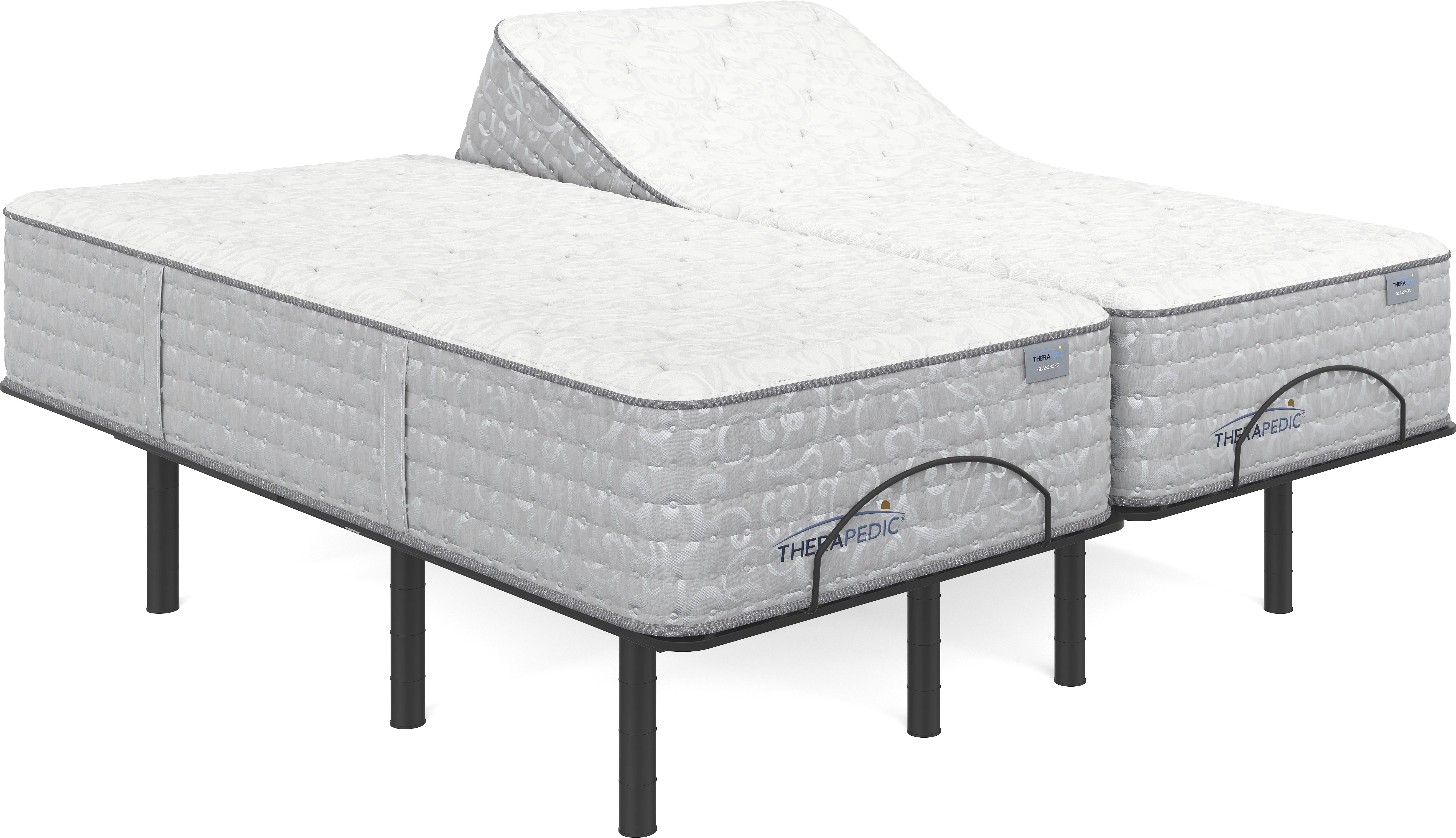 Therapedic Glassboro Split King Mattress with Head Up Only Base - Thumbnail - Image 1