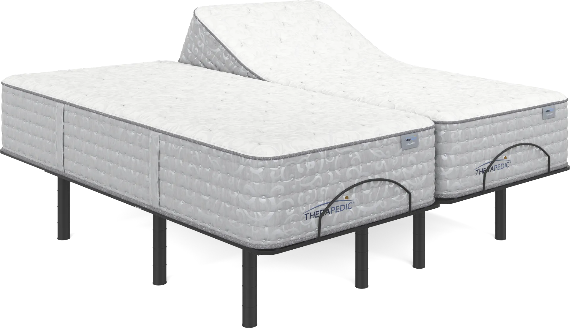 Therapedic Glassboro Split King Mattress with Head Up Only Base - Image 1