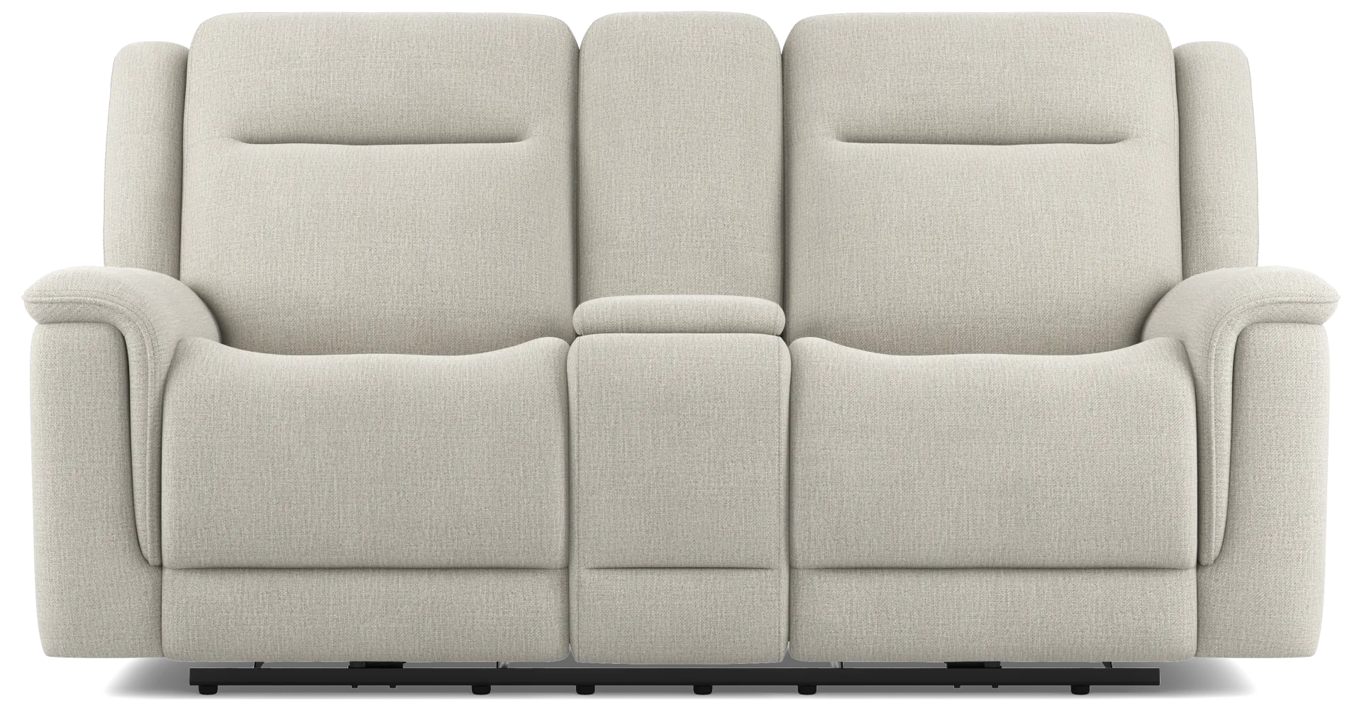 cement dual power console loveseat