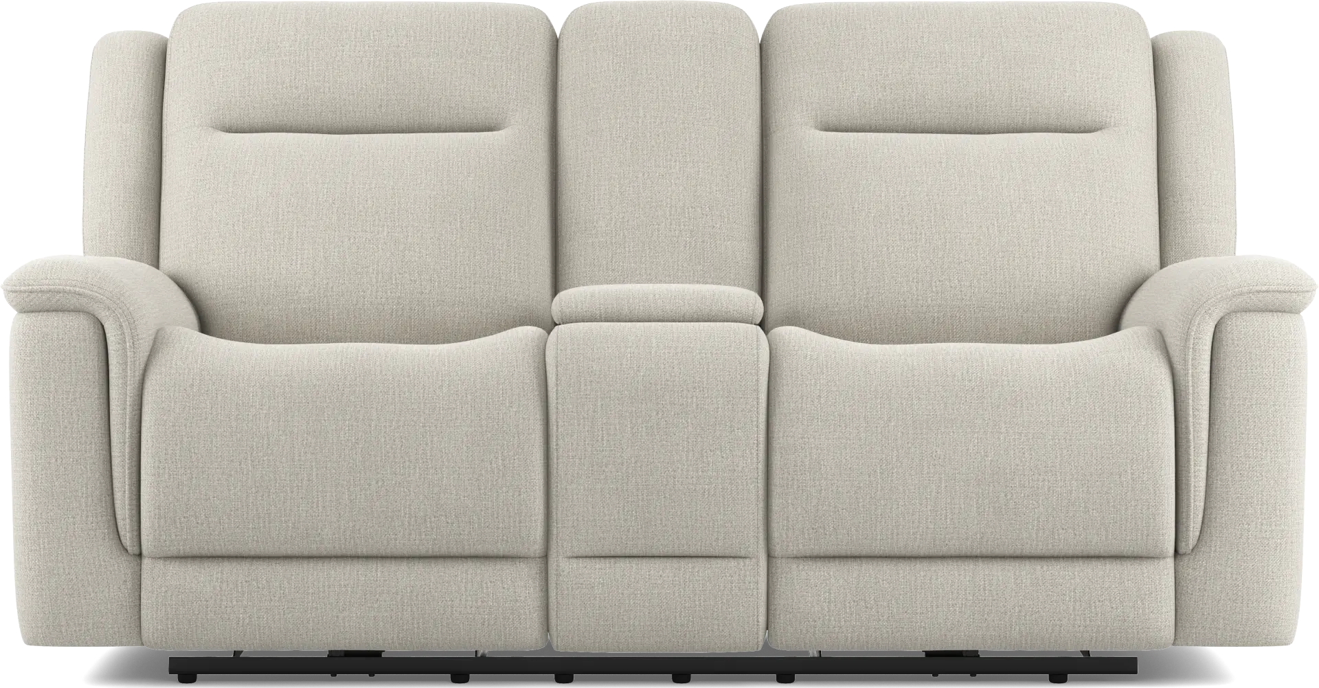 Meadow Park Cement Dual Power Reclining Console Loveseat