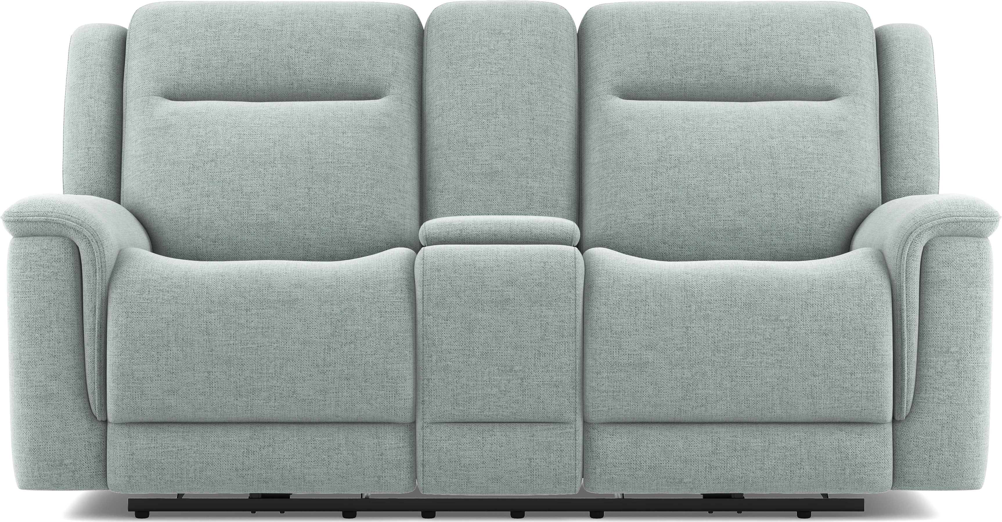 Meadow Park Seafoam Dual Power Reclining Console Loveseat - Thumbnail - Image 1