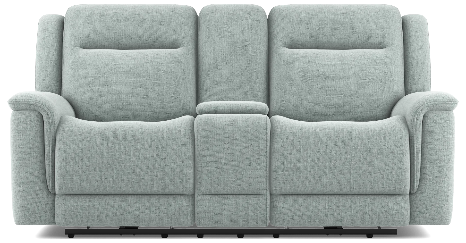 seafoam dual power console loveseat