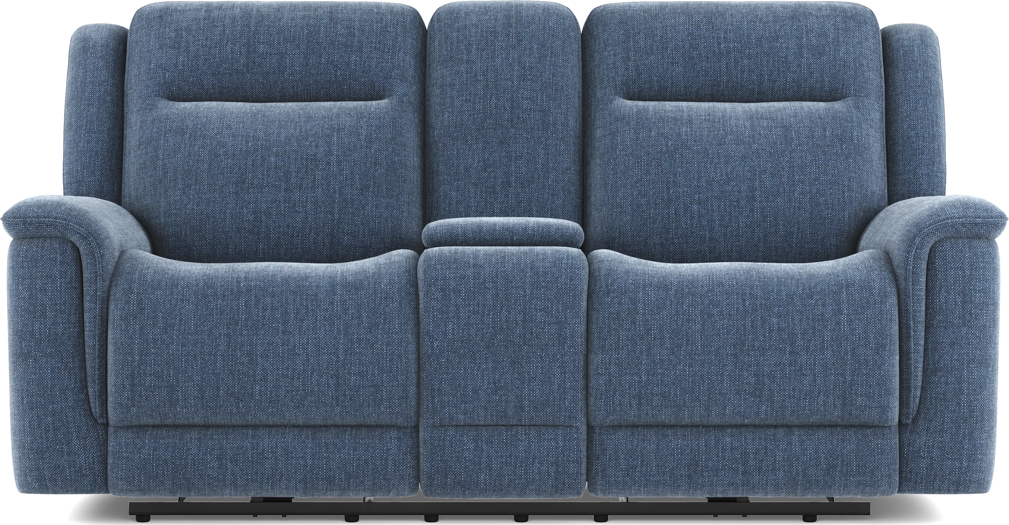 Meadow Park Cobalt Dual Power Reclining Console Loveseat - Thumbnail - Image 1