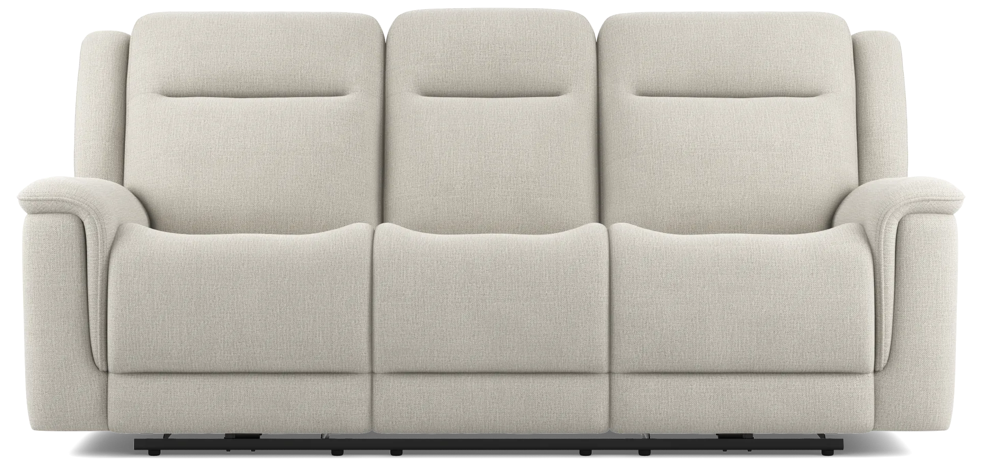cement dual power reclining sofa