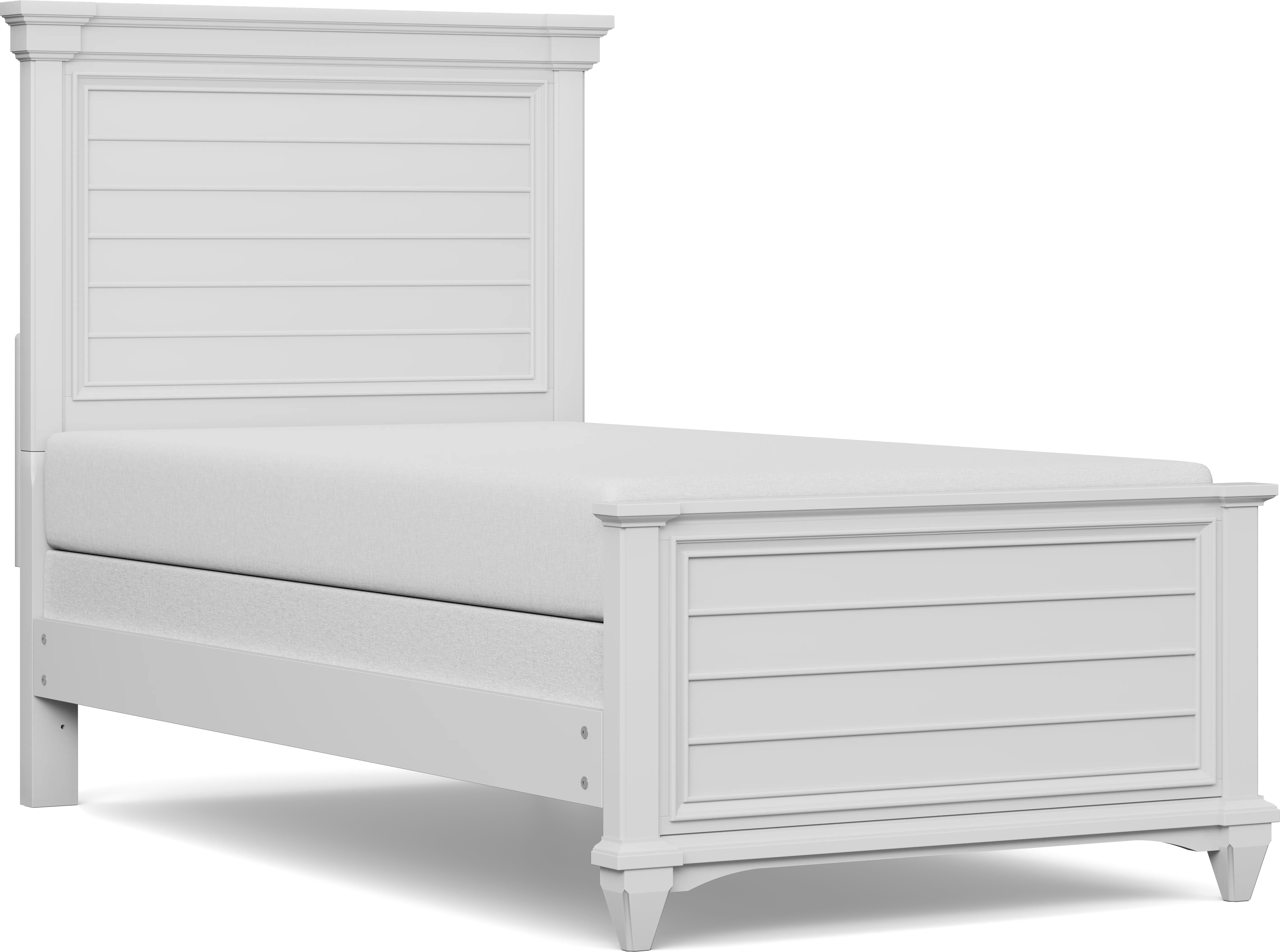 Kids Hilton Head White Twin Panel Bed - Thumbnail - Image 1