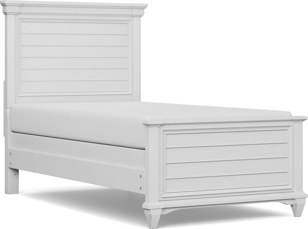 Kids Hilton Head White Twin Panel Bed