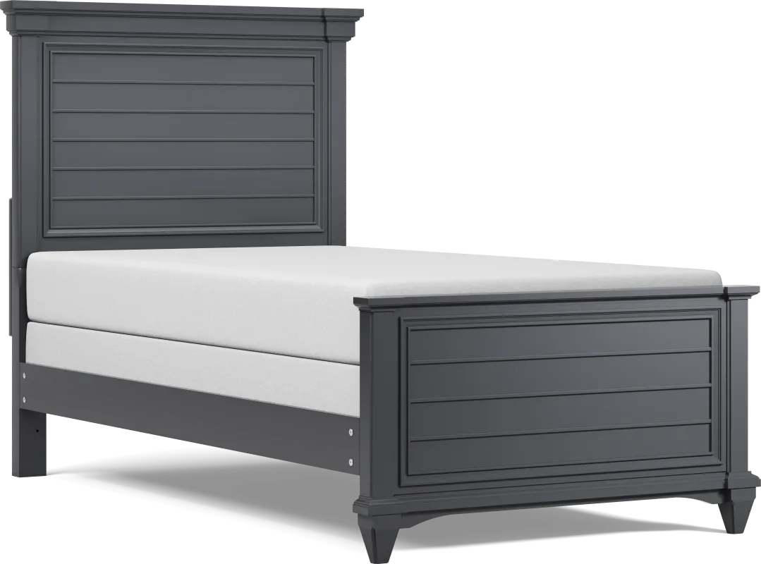 Kids Hilton Head Graphite Twin Panel Bed