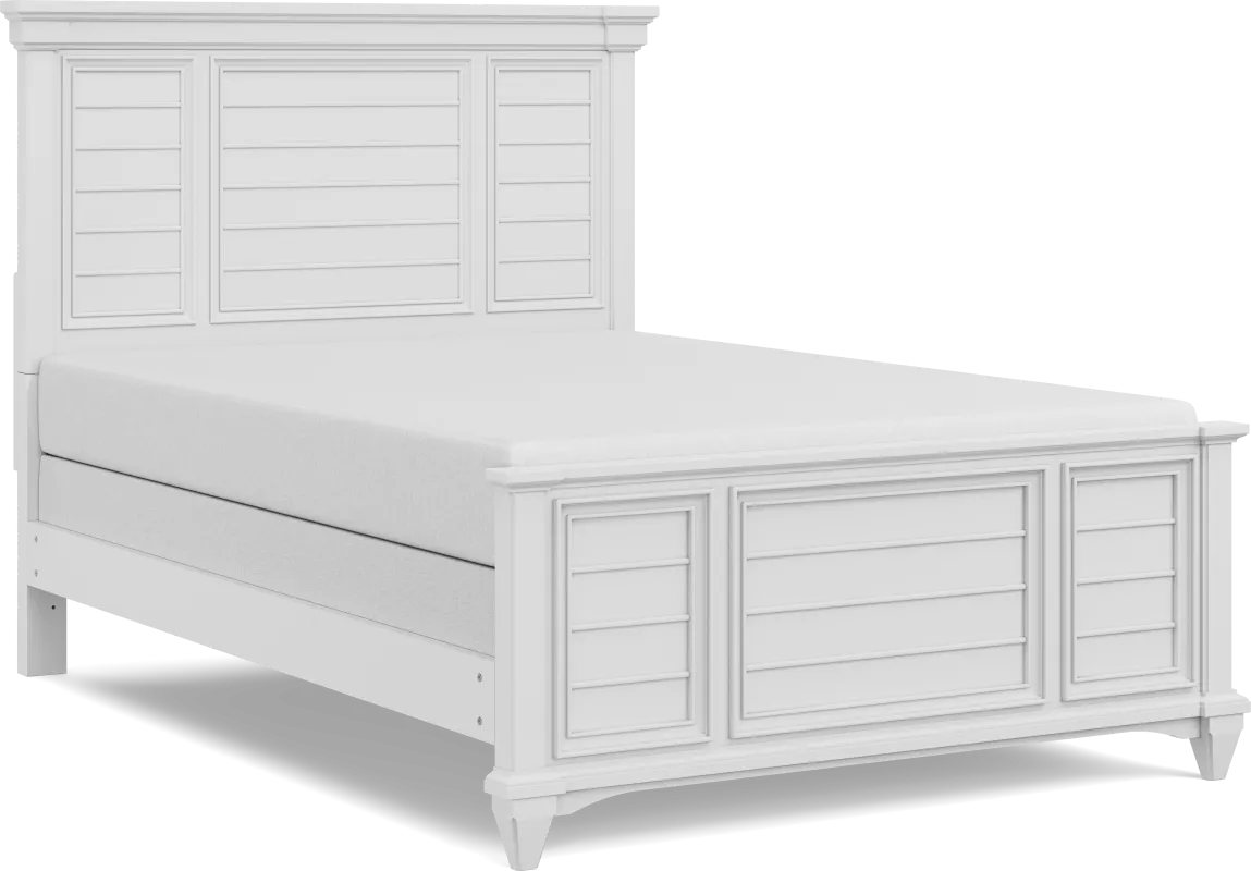 Kids Hilton Head White Full Panel Bed