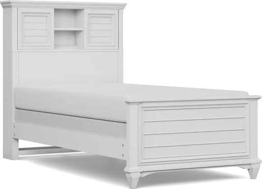 Kids Hilton Head White Twin Bookcase Bed
