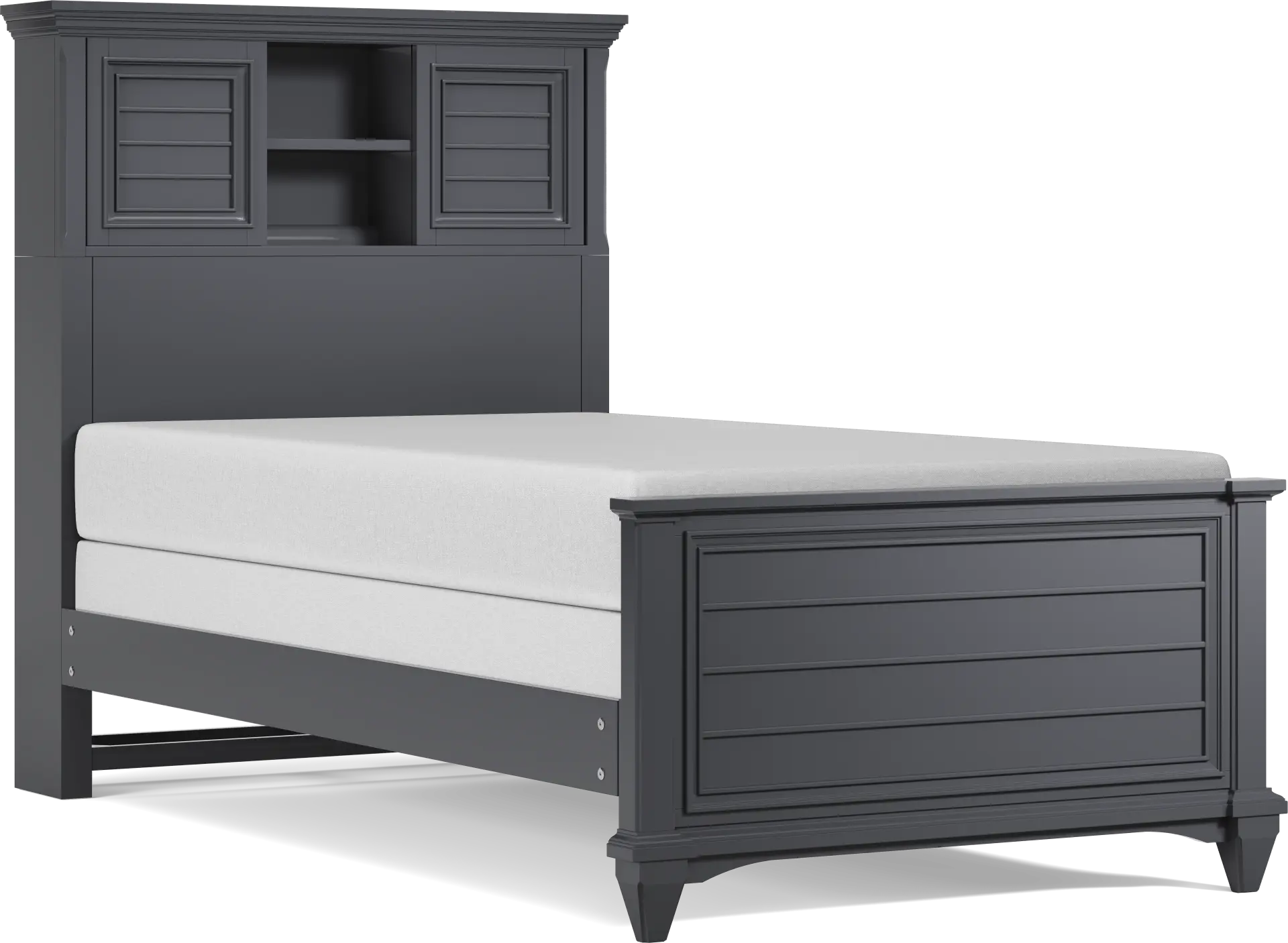Hilton Head Kids Graphite Twin Bookcase Bed