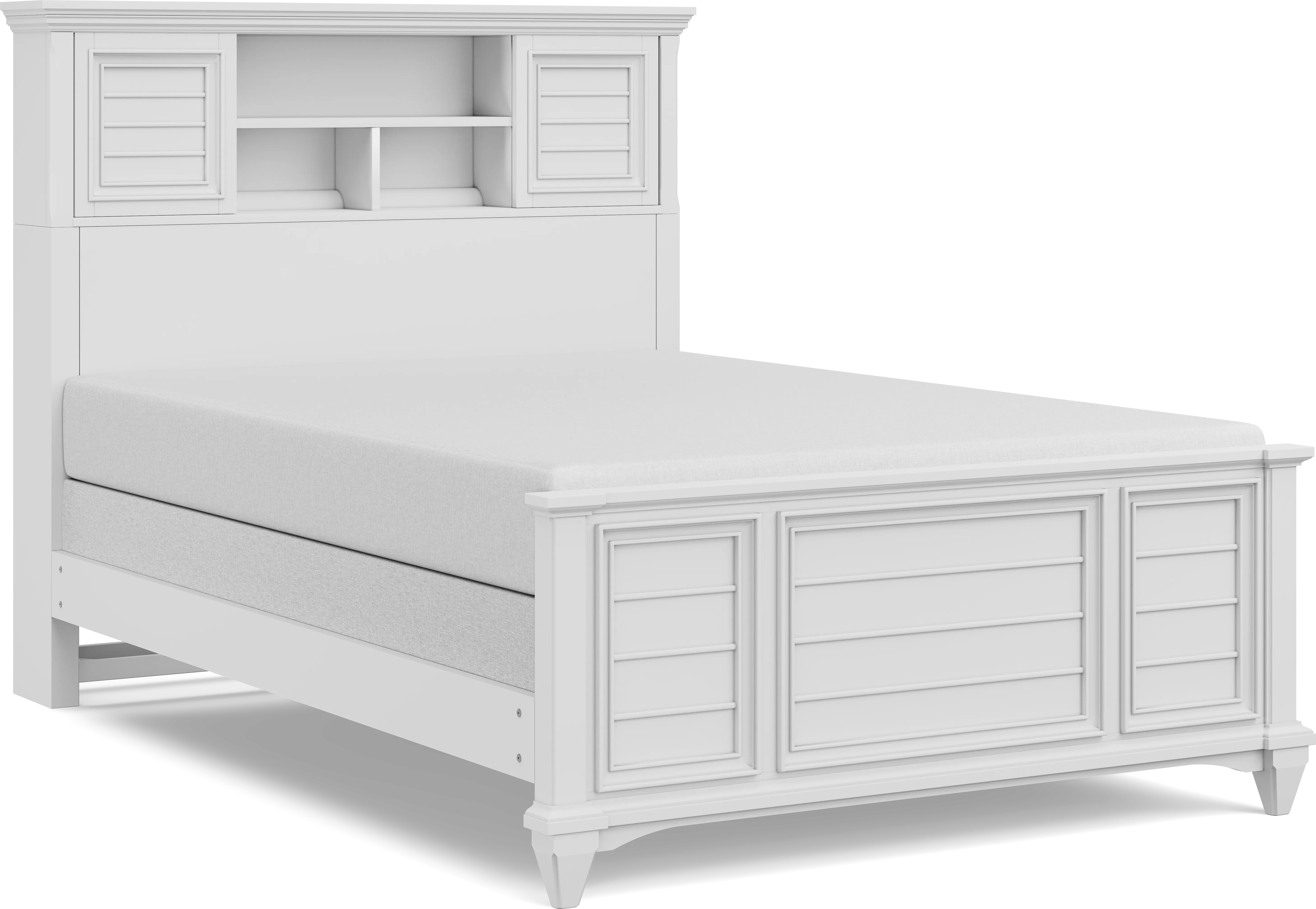 Kids Hilton Head White Full Bookcase Bed - Thumbnail - Image 1