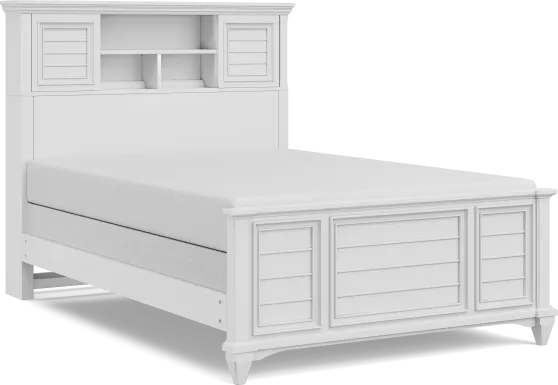 Kids Hilton Head White Full Bookcase Bed