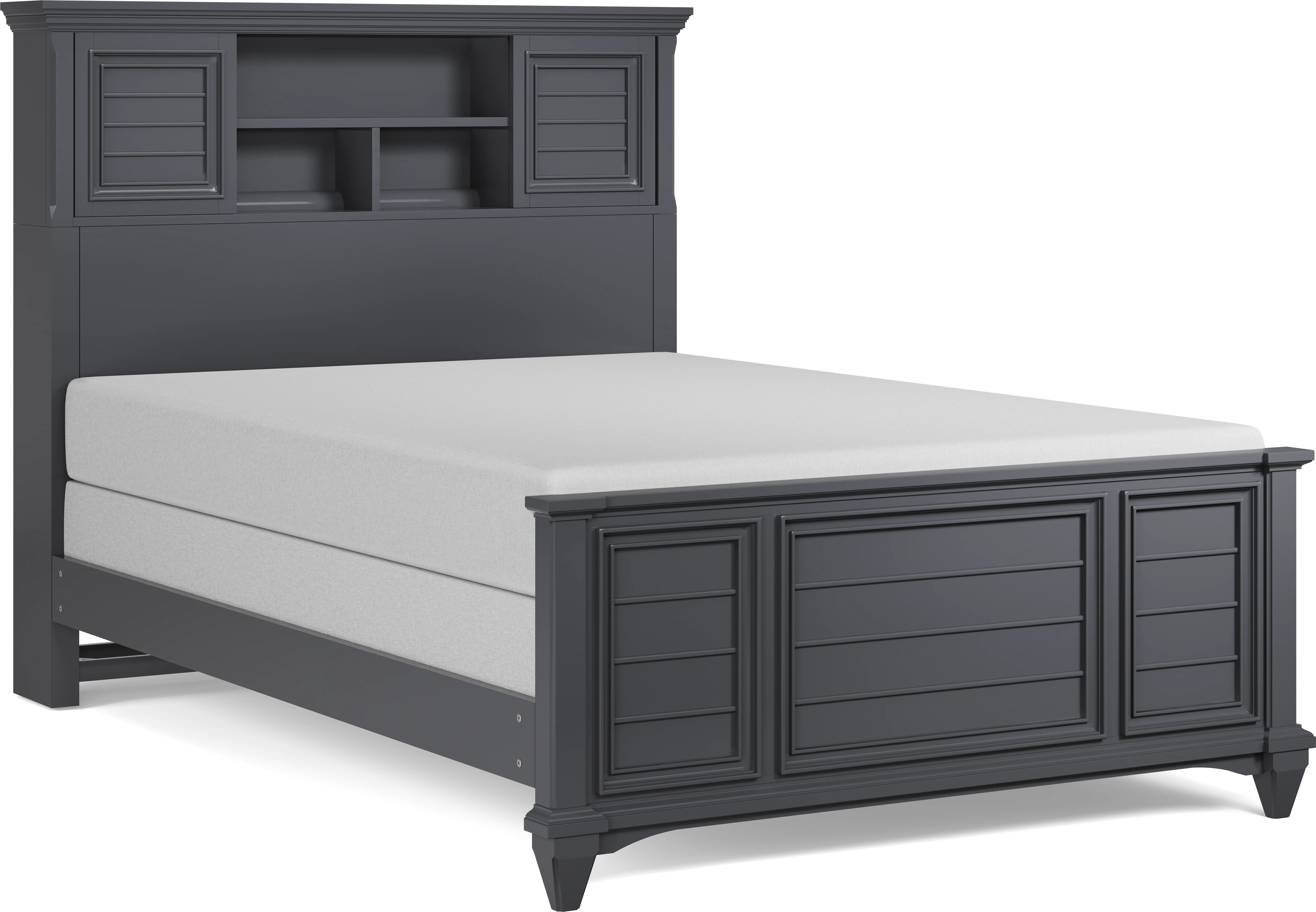 Kids Hilton Head Graphite Full Bookcase Bed - Thumbnail - Image 1
