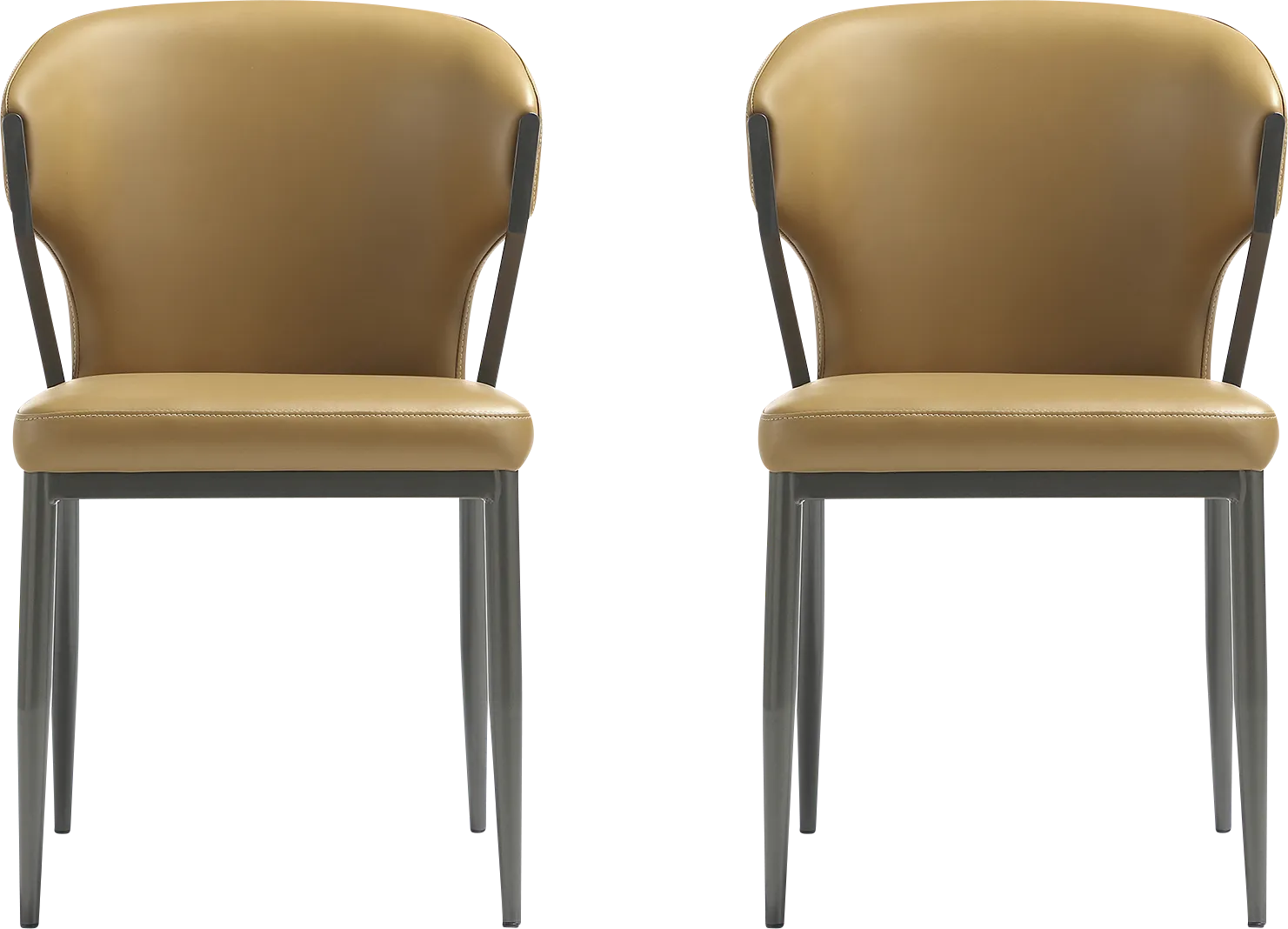 Blossompoint Camel Brown Dining Chair, Set of 2 - Thumbnail - Image 1