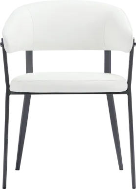 Bullworldy White Arm Chair