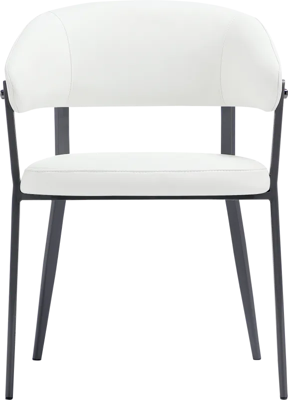 Bullworldy White Arm Chair