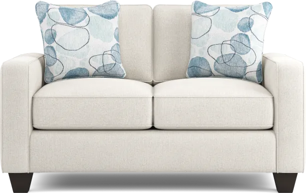 Alanis Bay White Loveseat