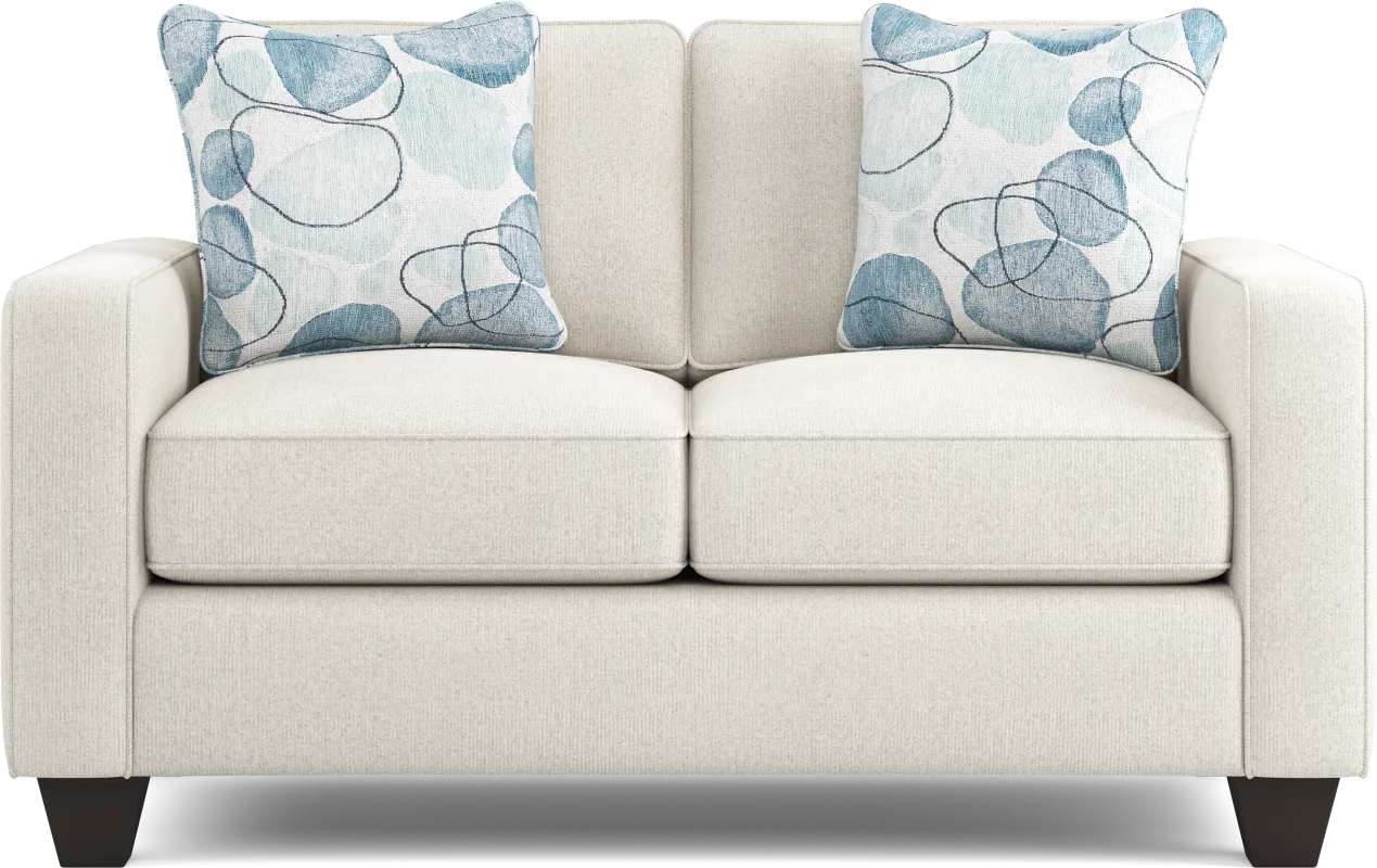 Alanis Bay White Loveseat