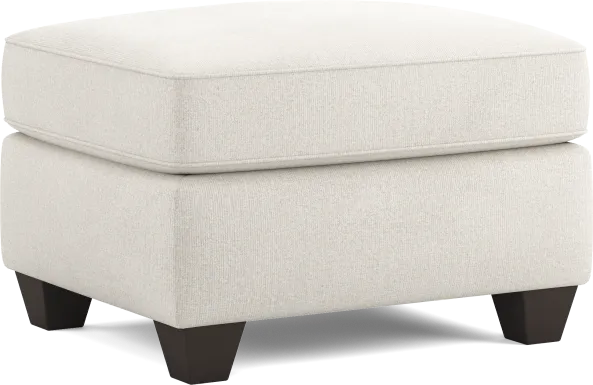 Alanis Bay White Ottoman
