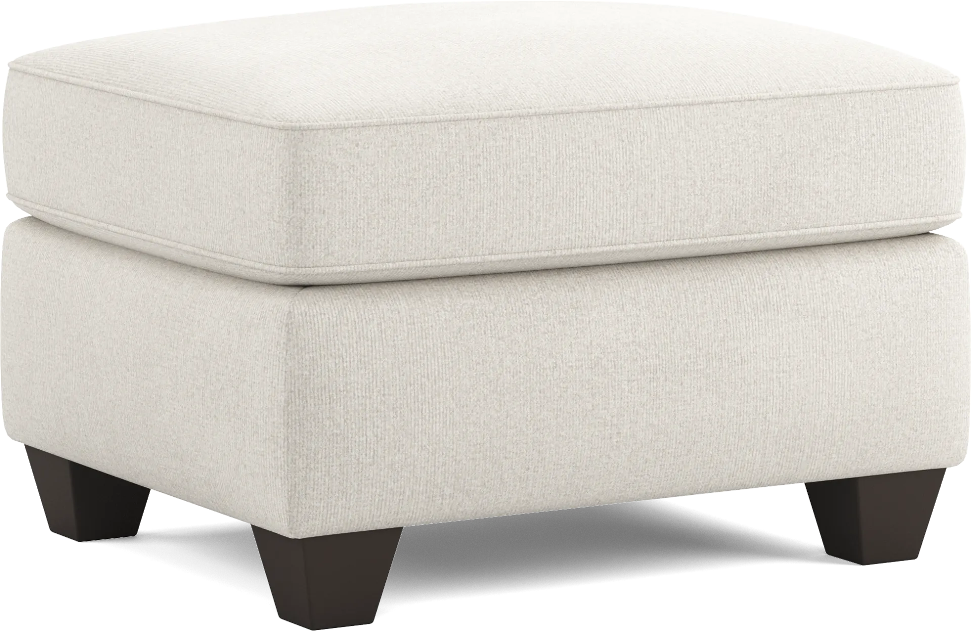 Alanis Bay White Ottoman - Image 1