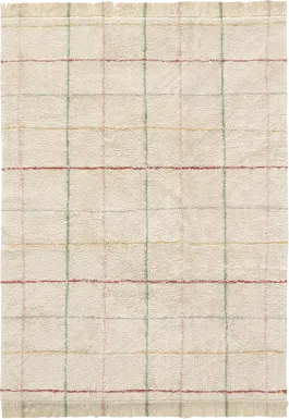 Kids Natural 3' x 4'3 Color Lines Rug