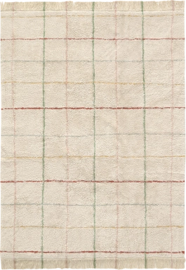 Kids Natural 4'7 x 6'7 Color Lines Rug