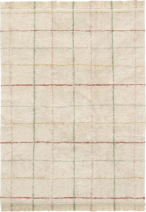Kids Natural 4'7 x 6'7 Color Lines Rug