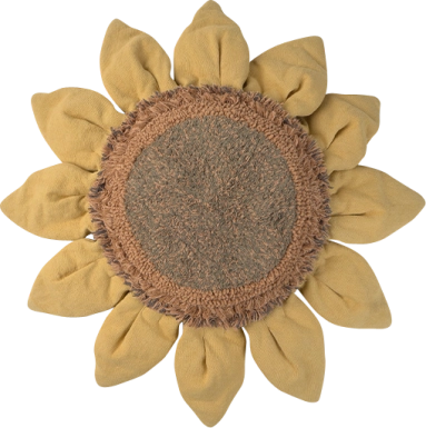Kids Yellow/Brown Sunflower Floor Pillow