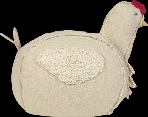 Kids Beige Chicken Pouf