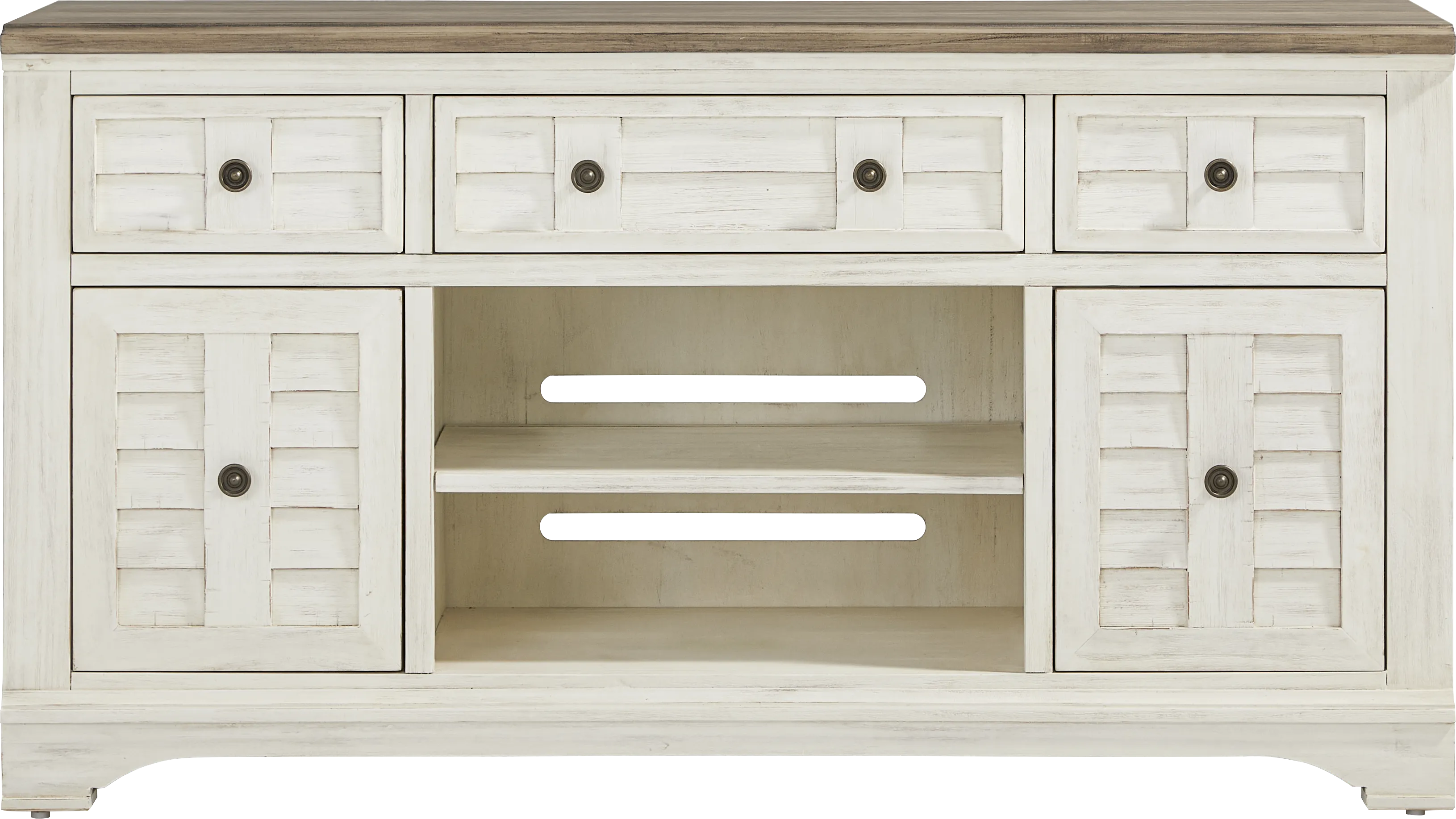 Edisto Bay White 64 in. Console - Thumbnail - Image 1