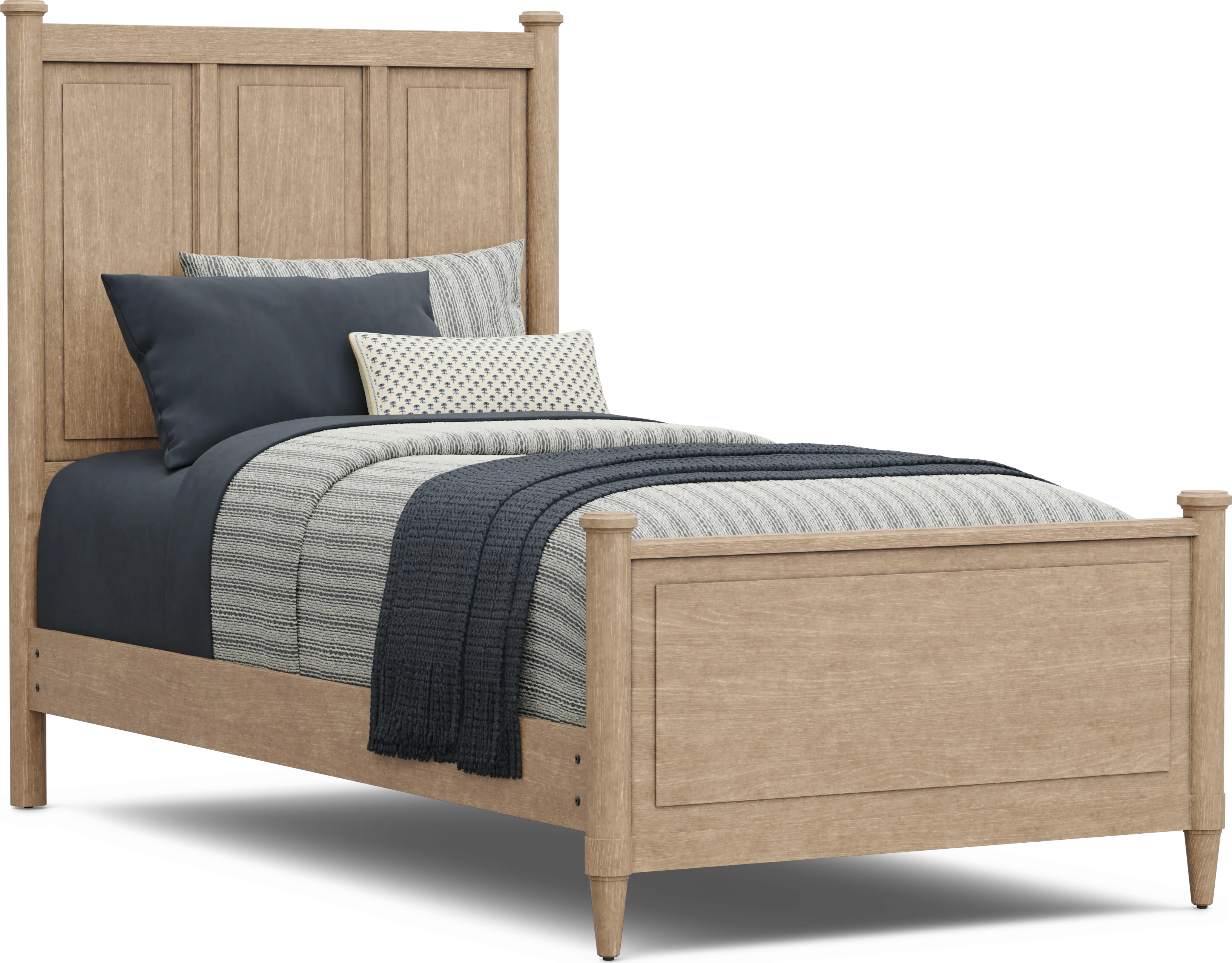 Kids Lindbrook Sand Twin Panel Bed - Thumbnail - Image 1