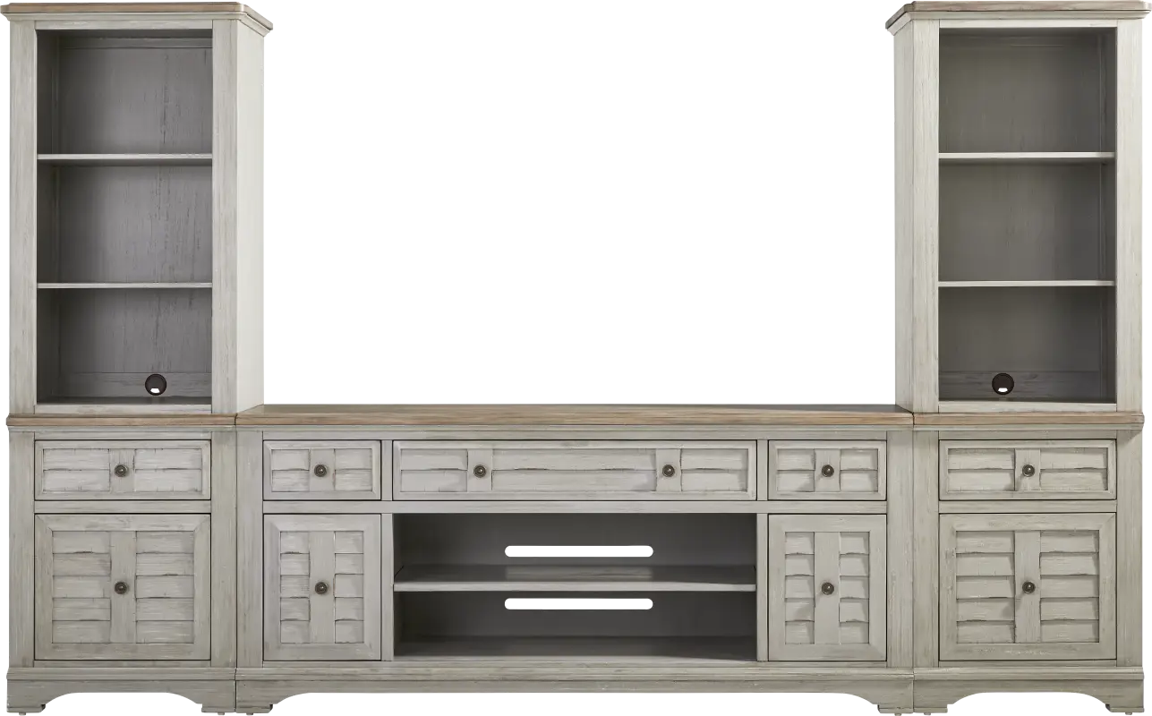 Edisto Bay Gray 3 Pc Wall Unit with 78 in. Console