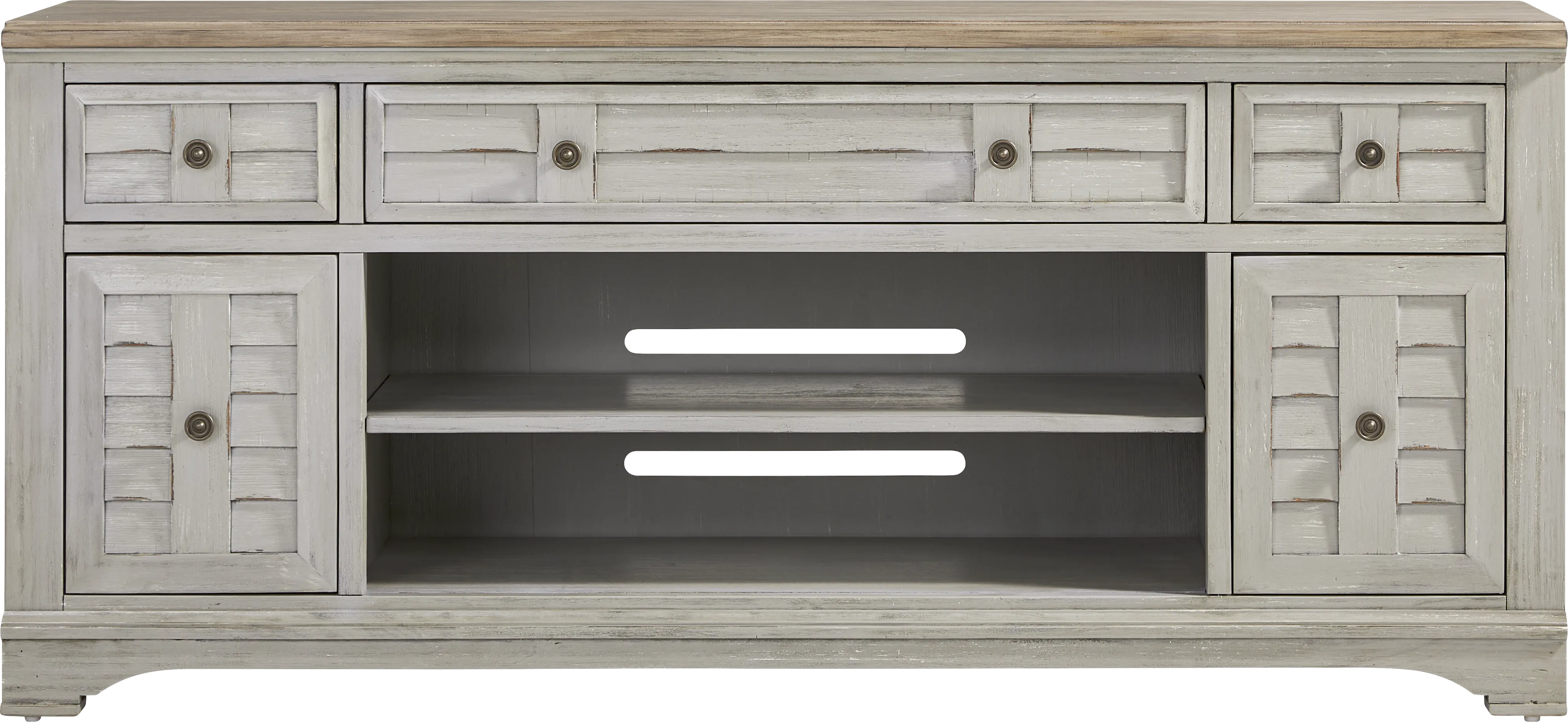 Edisto Bay Gray 78 in. Console - Thumbnail - Image 1