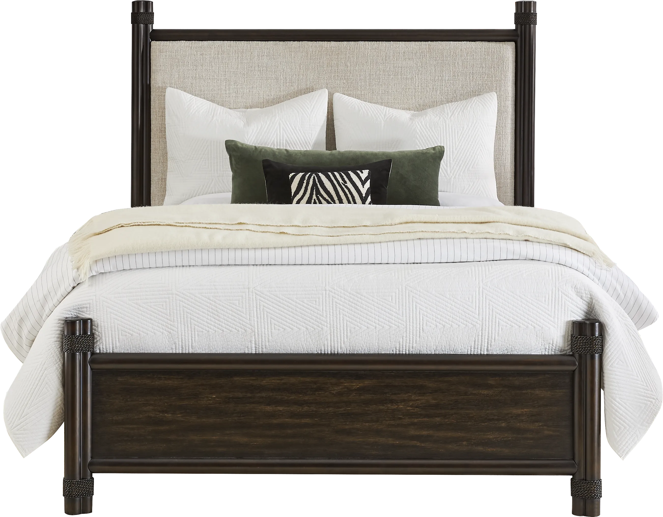 Vineyard Estates Brown 5 Pc Queen Upholstered Bedroom - Thumbnail - Image 2