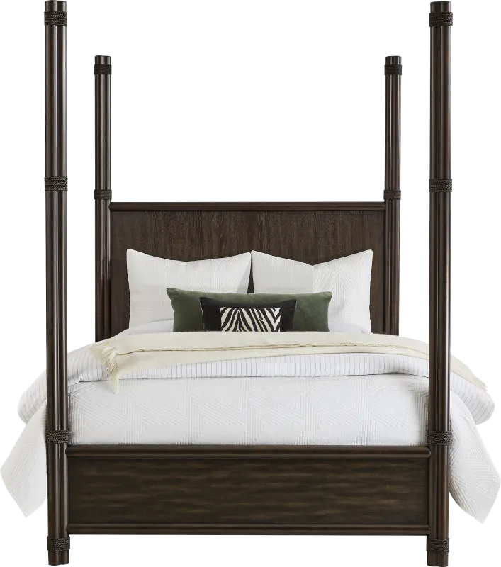 Vineyard Estates Brown 3 Pc King Poster Bed